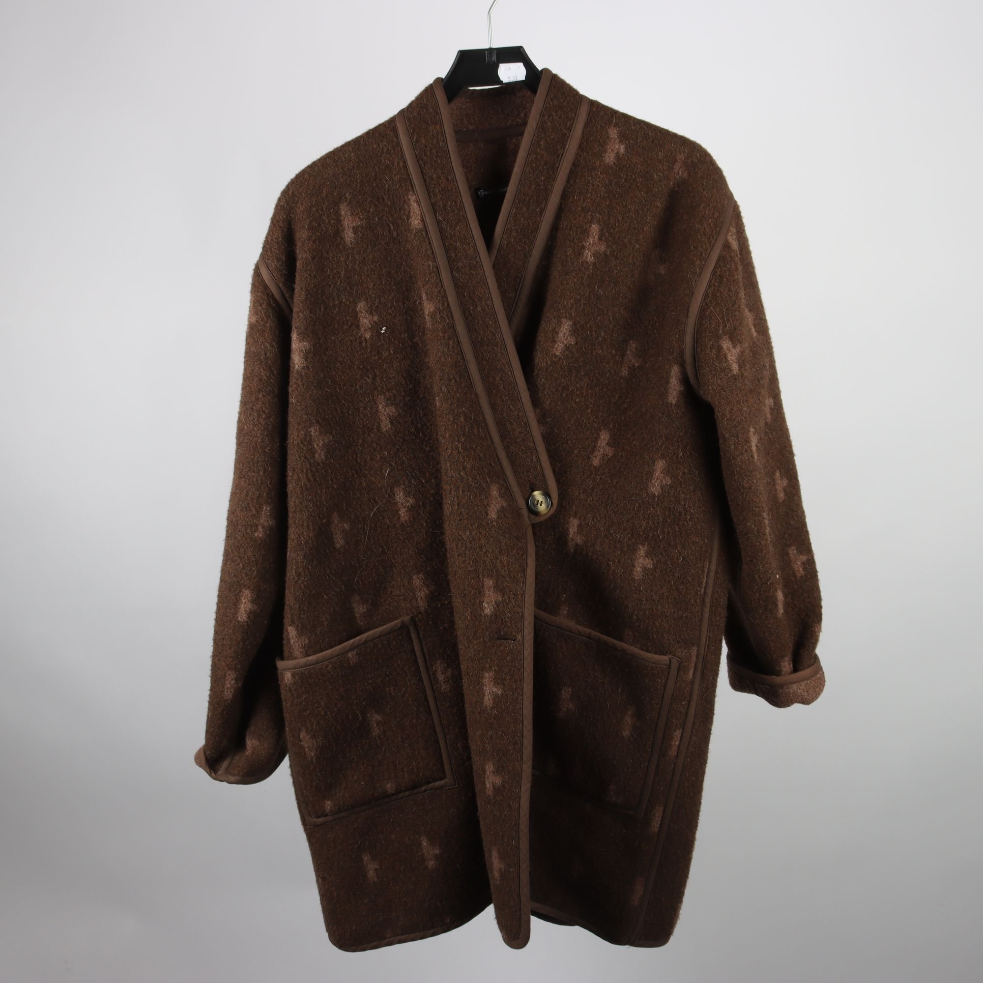 Kappa, Gudrun Sjödén, brun, stickad, ull, stl. S.