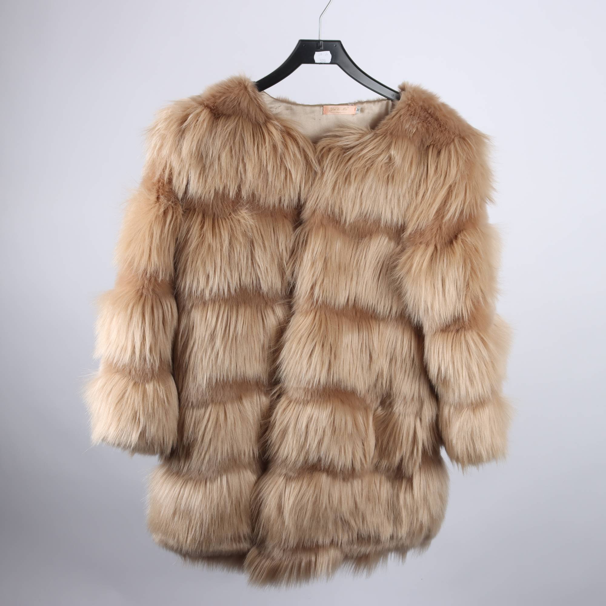 Pälsjacka, Yu & Me, beige, stl. M.