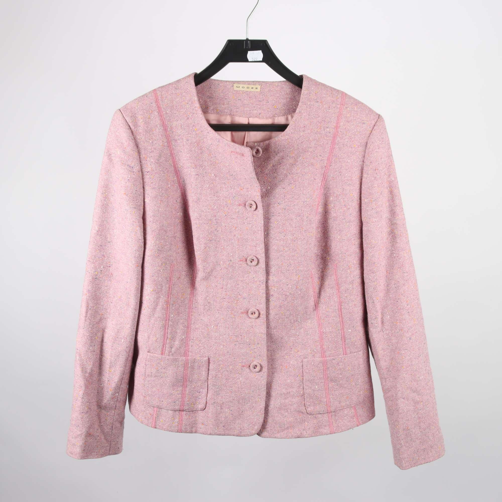 Jacka, Modee, rosa, ull, silke, stl. 42.