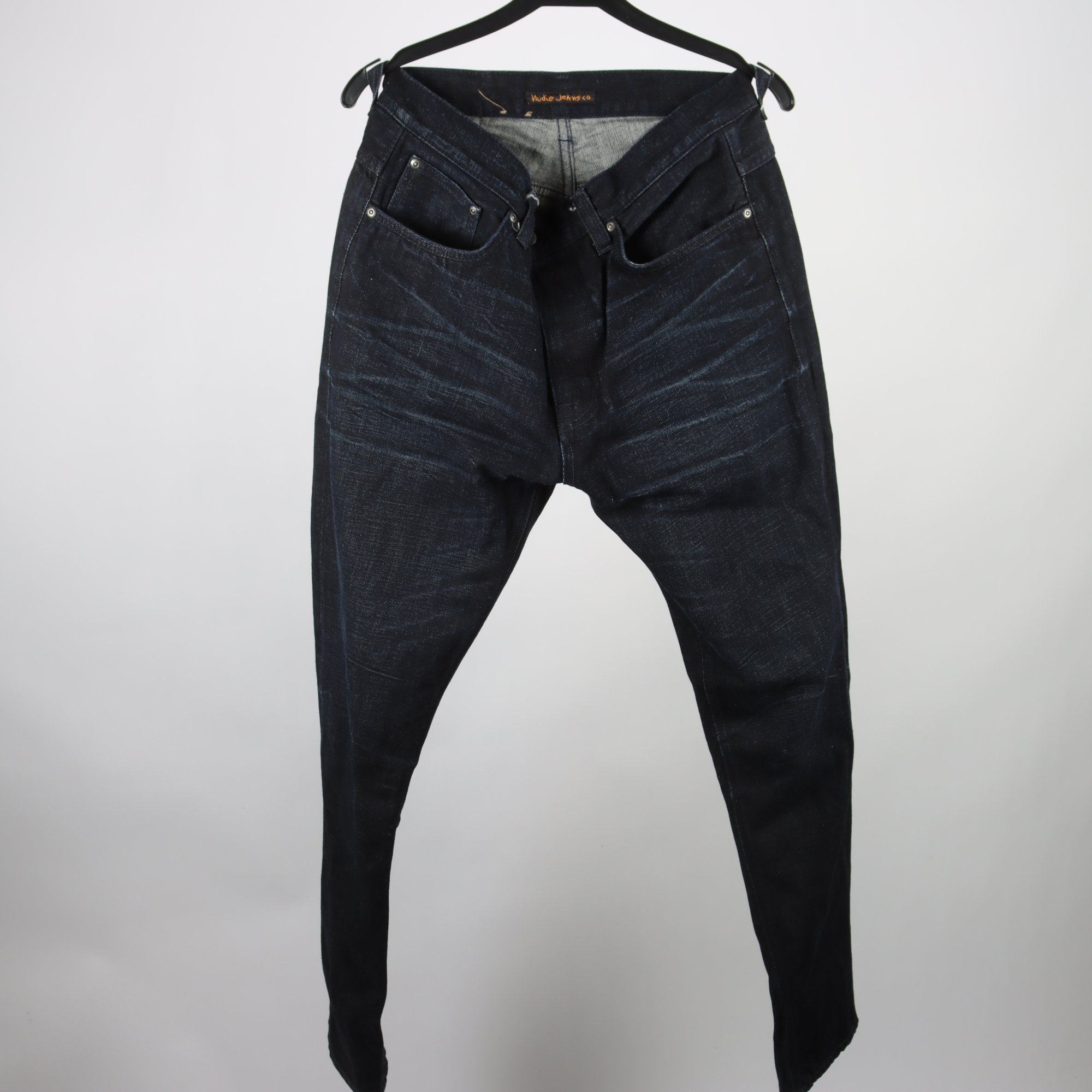 Jeans, Nudie Jeans, Fearless Freddie, blå, stl. 32/34.