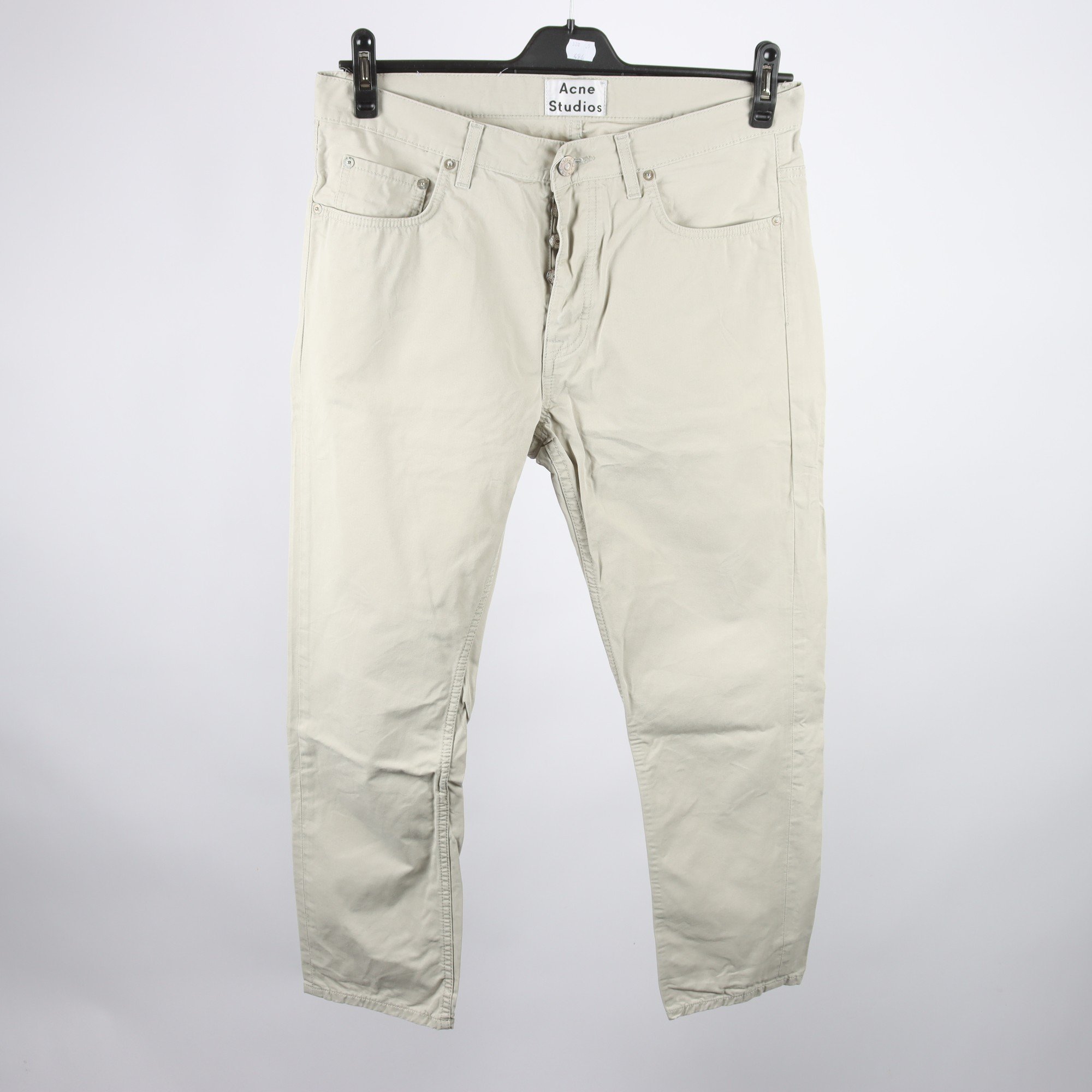 Byxor, Acne Studios, beige, Town Barros Beige, stl. 34/32.