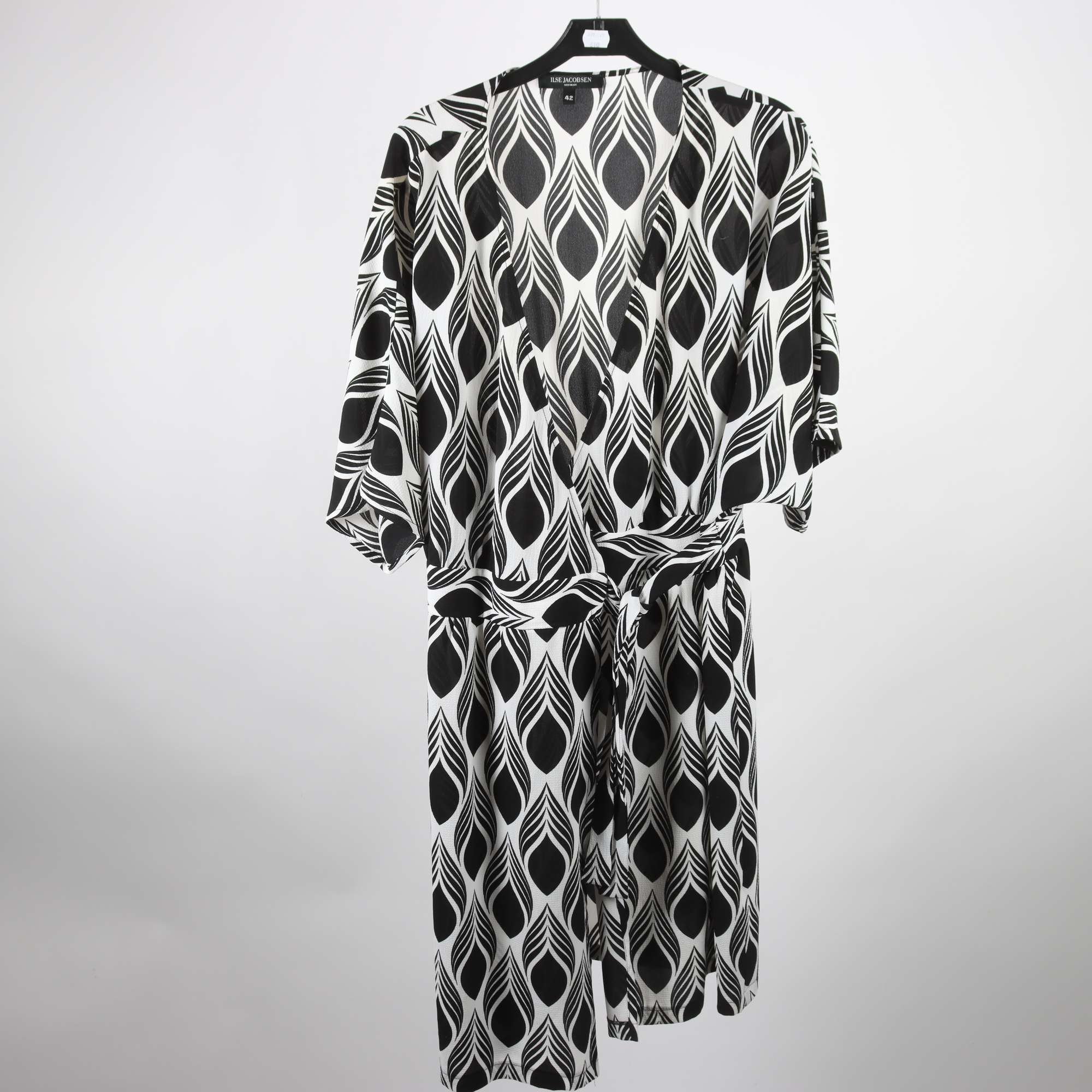 Klänning, Ilse Jacobsen, svart, vit, stl. 42.