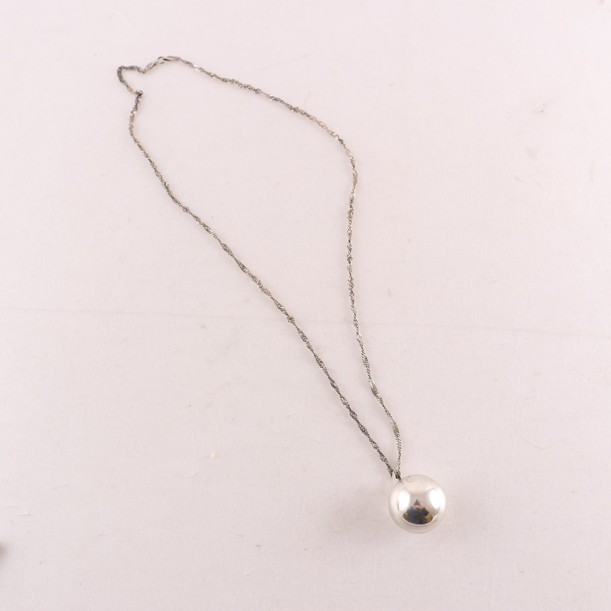 Halsband, silver 925, kula, vintage, vikt: 11,2 g