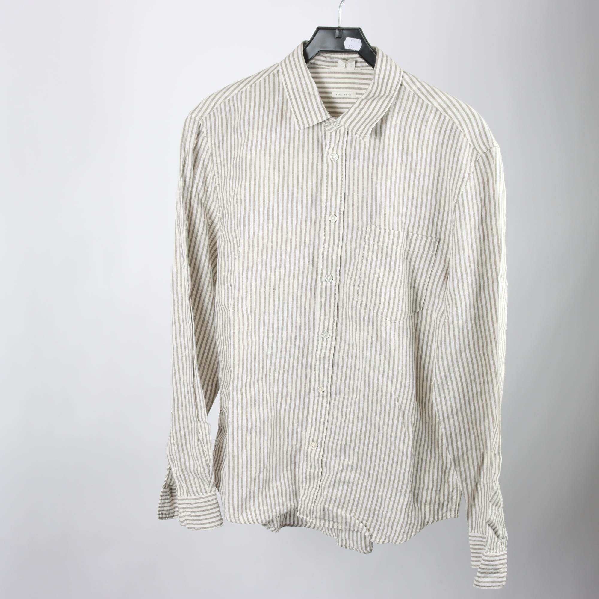 Skjorta, Arket, grå, vit, randig, stl. 48