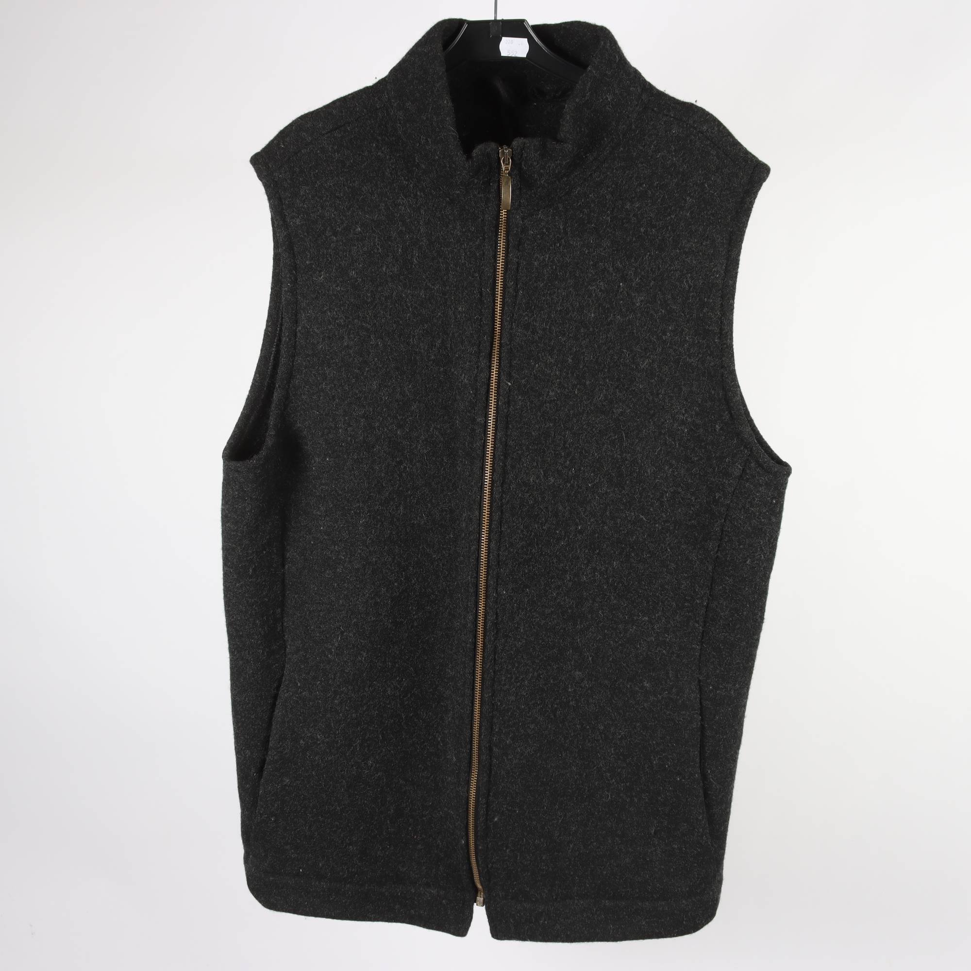 Väst, Okänd, svart, ull, stl. ca. L.