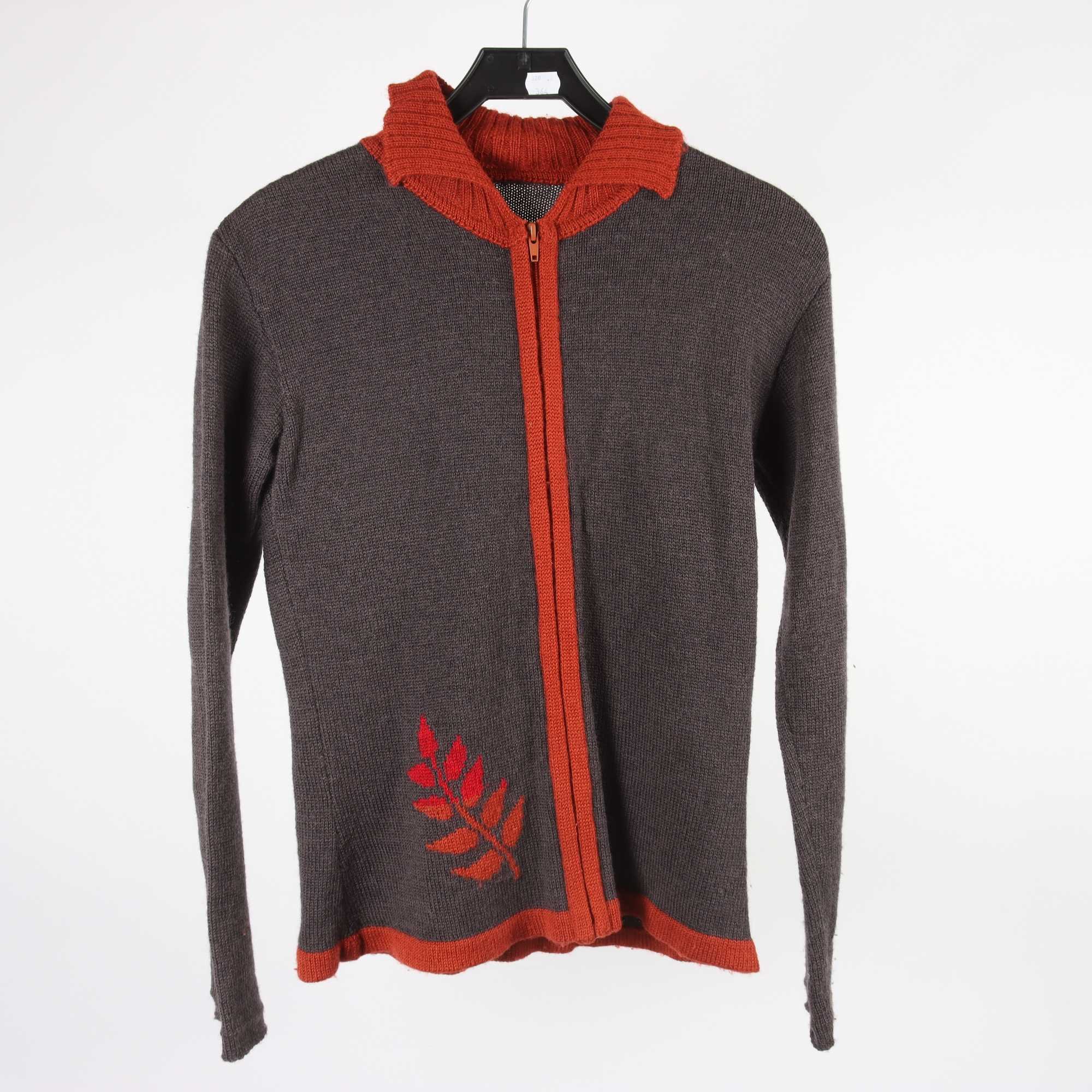 Kofta, Okänd, lila, roströd, ull, stl. ca. S.