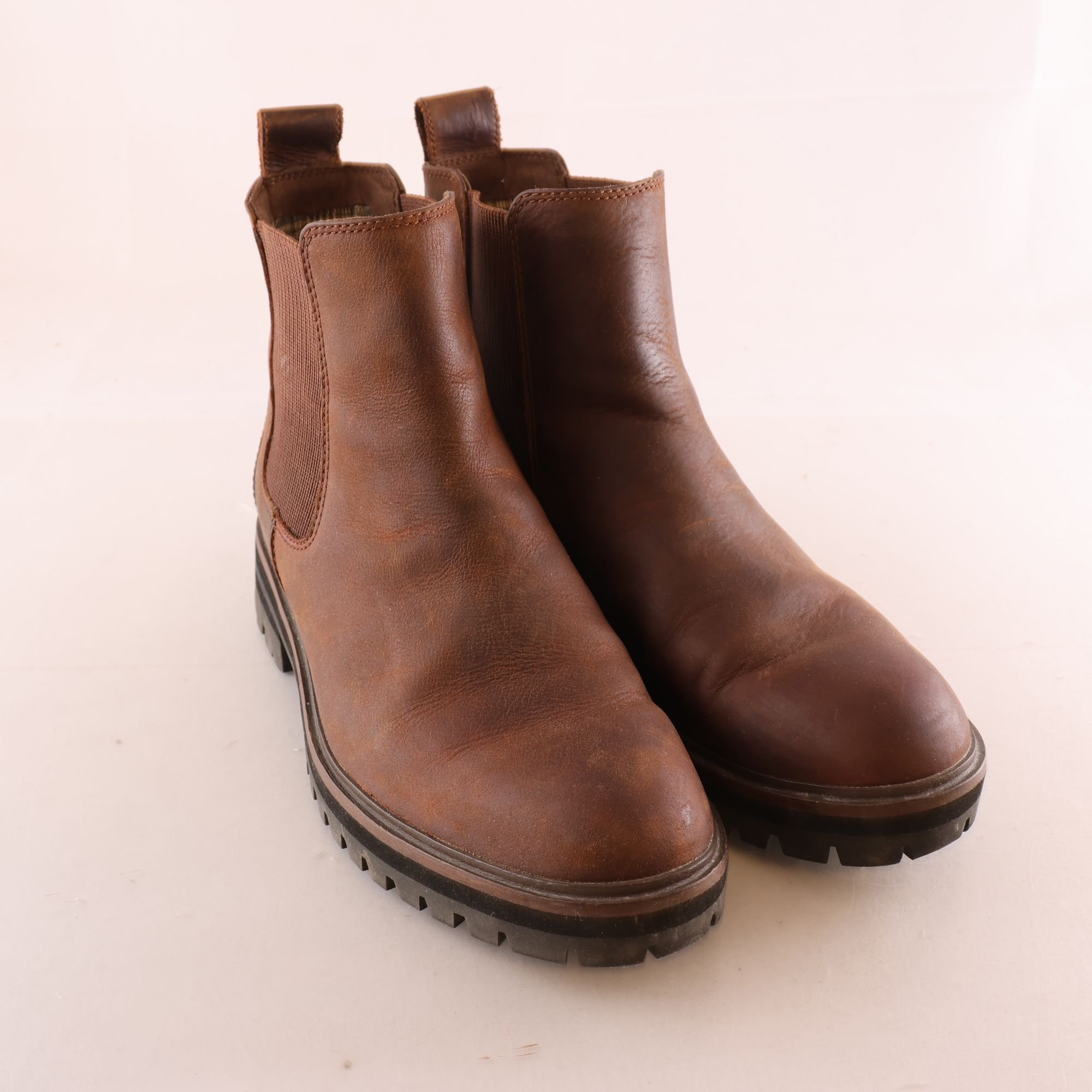 Boots, Timberland, brun, skinn, stl. 39,5.