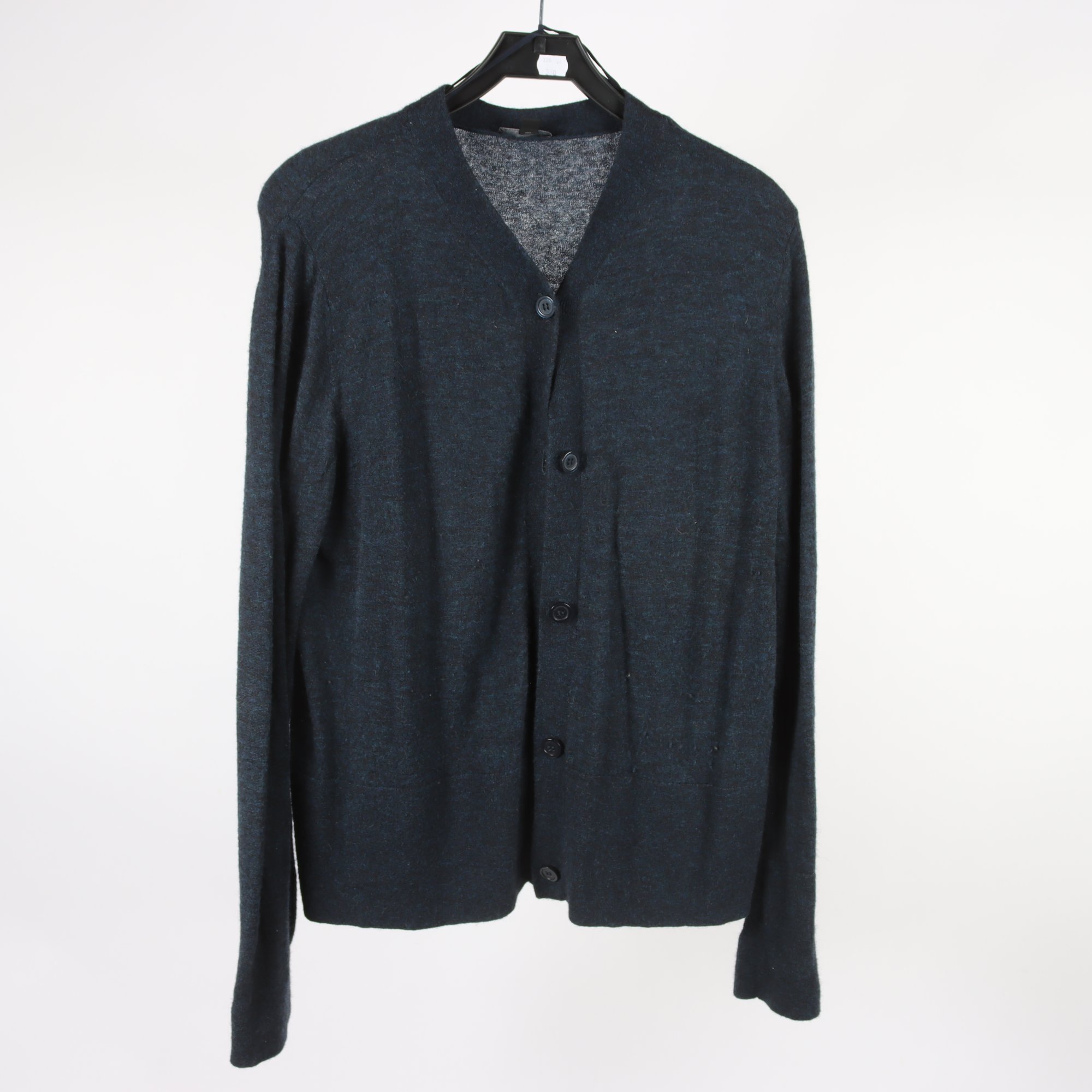 Kofta, COS, blå, ull, alpaca, stl. L.