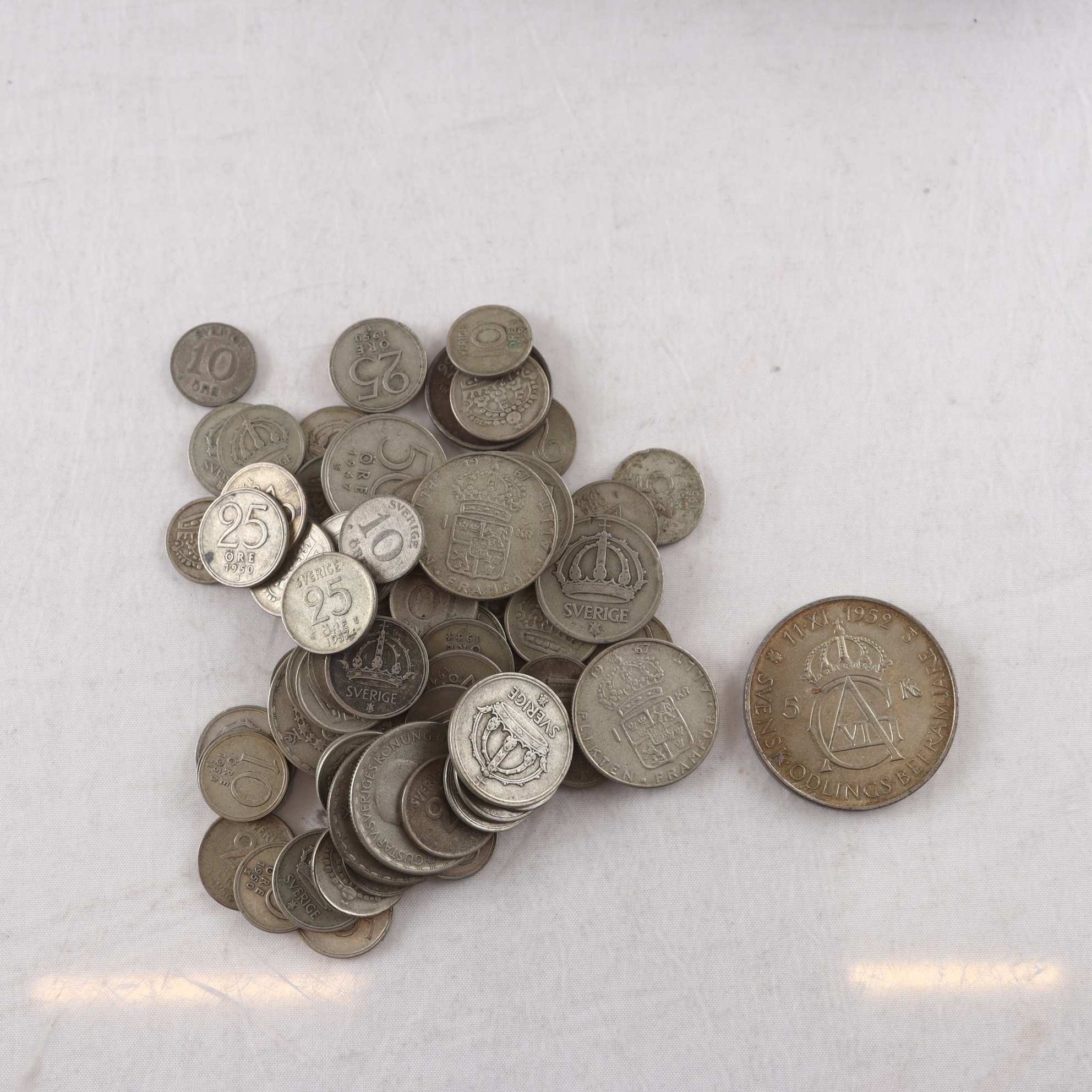 Samling med svenska silvermynt, 40%