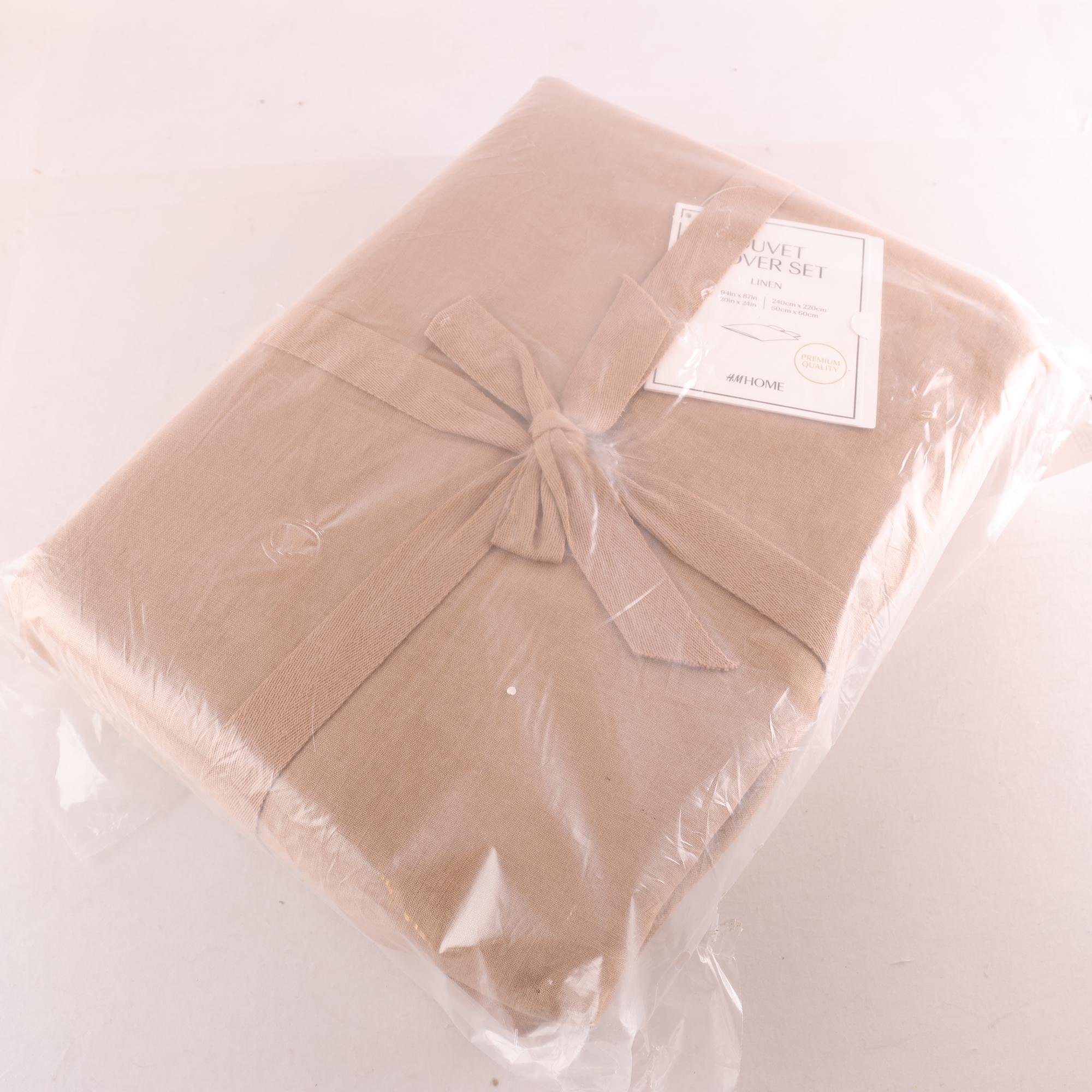 Sängkläder, H&M Home, beige, lin.