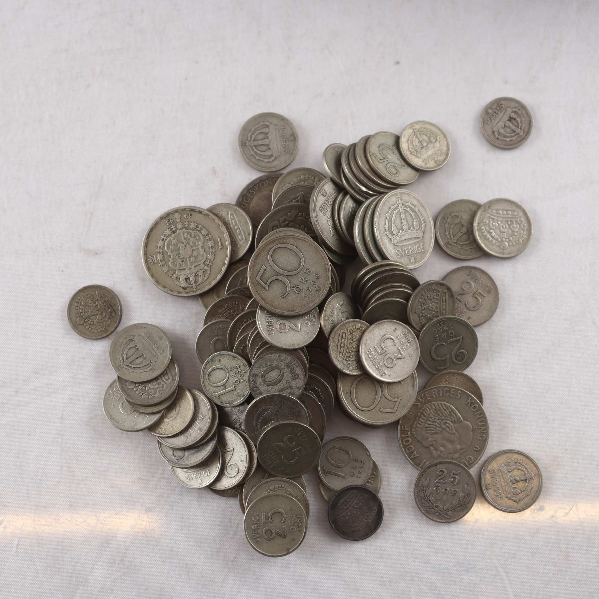 Samling med svenska silvermynt, 40%