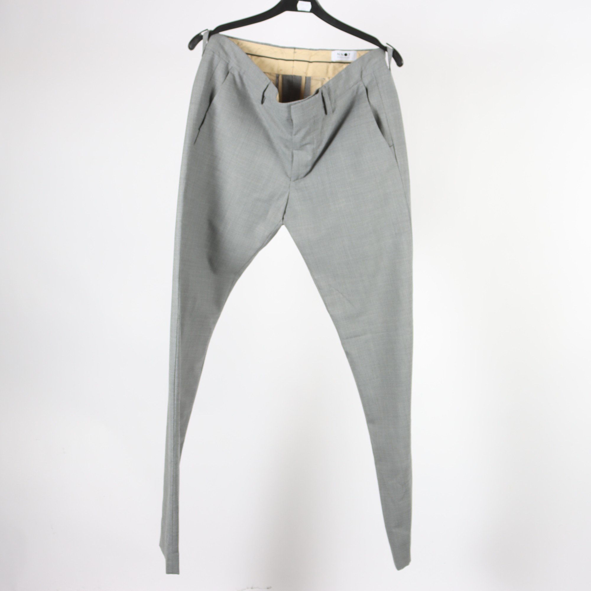 Byxor, NN07, grå, ullmix, stl. 30/34.