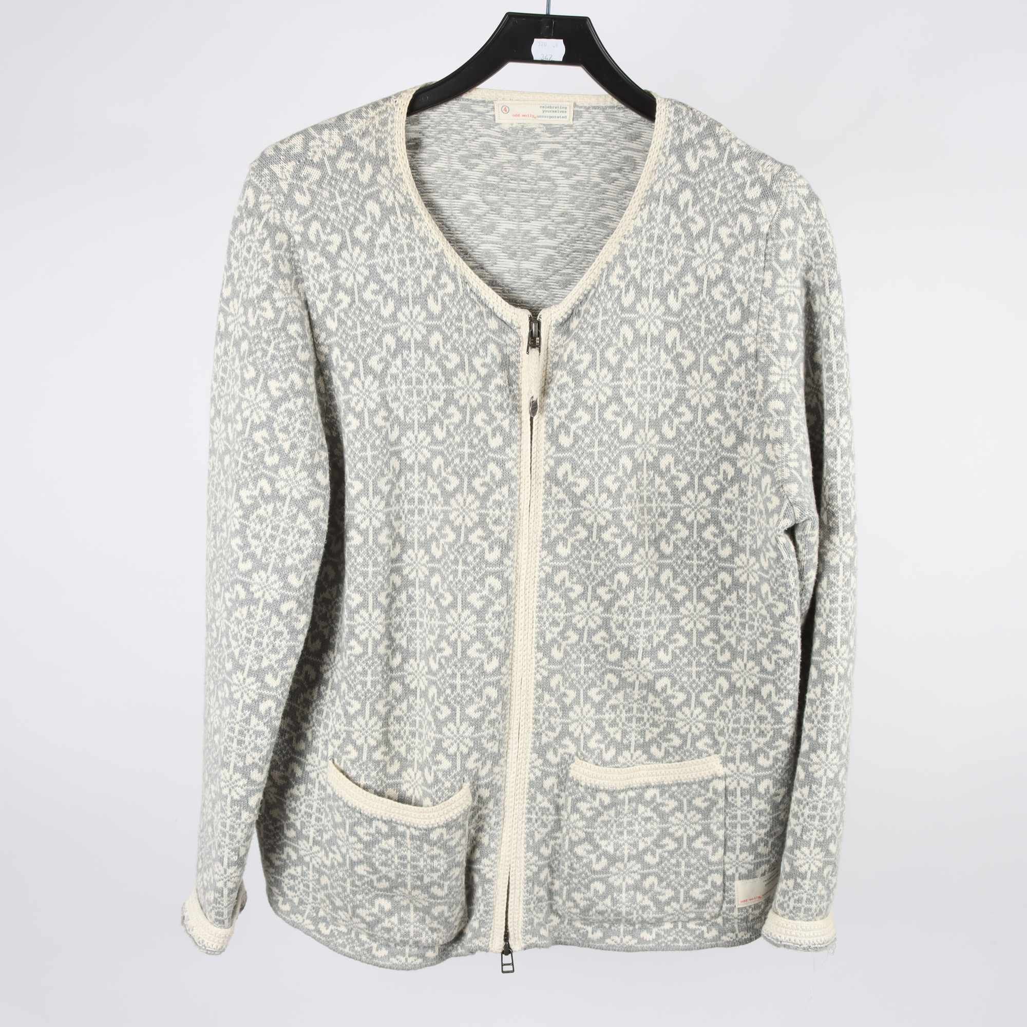 Kofta, Odd Molly, vit, grå, stl. XL.