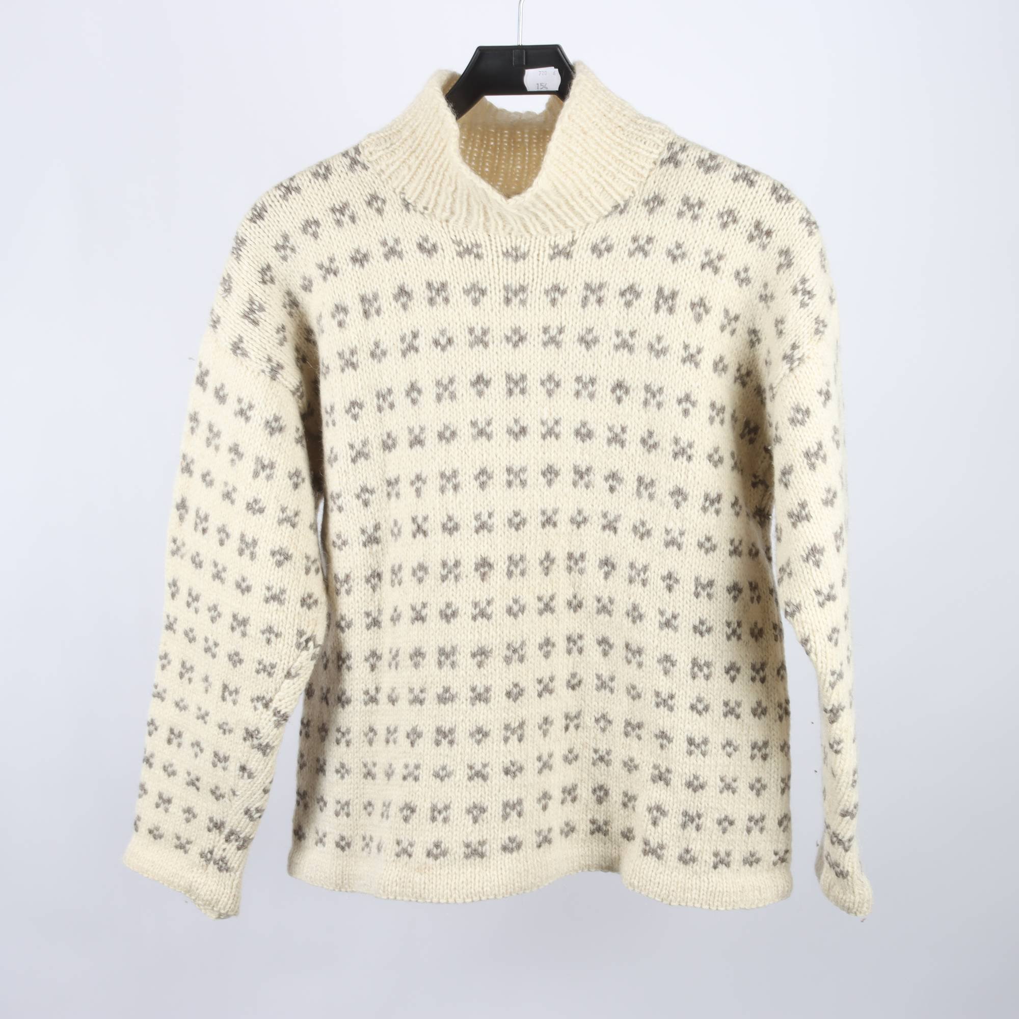 Stickad tröja, Okänd, mönstrad, stl ca. S