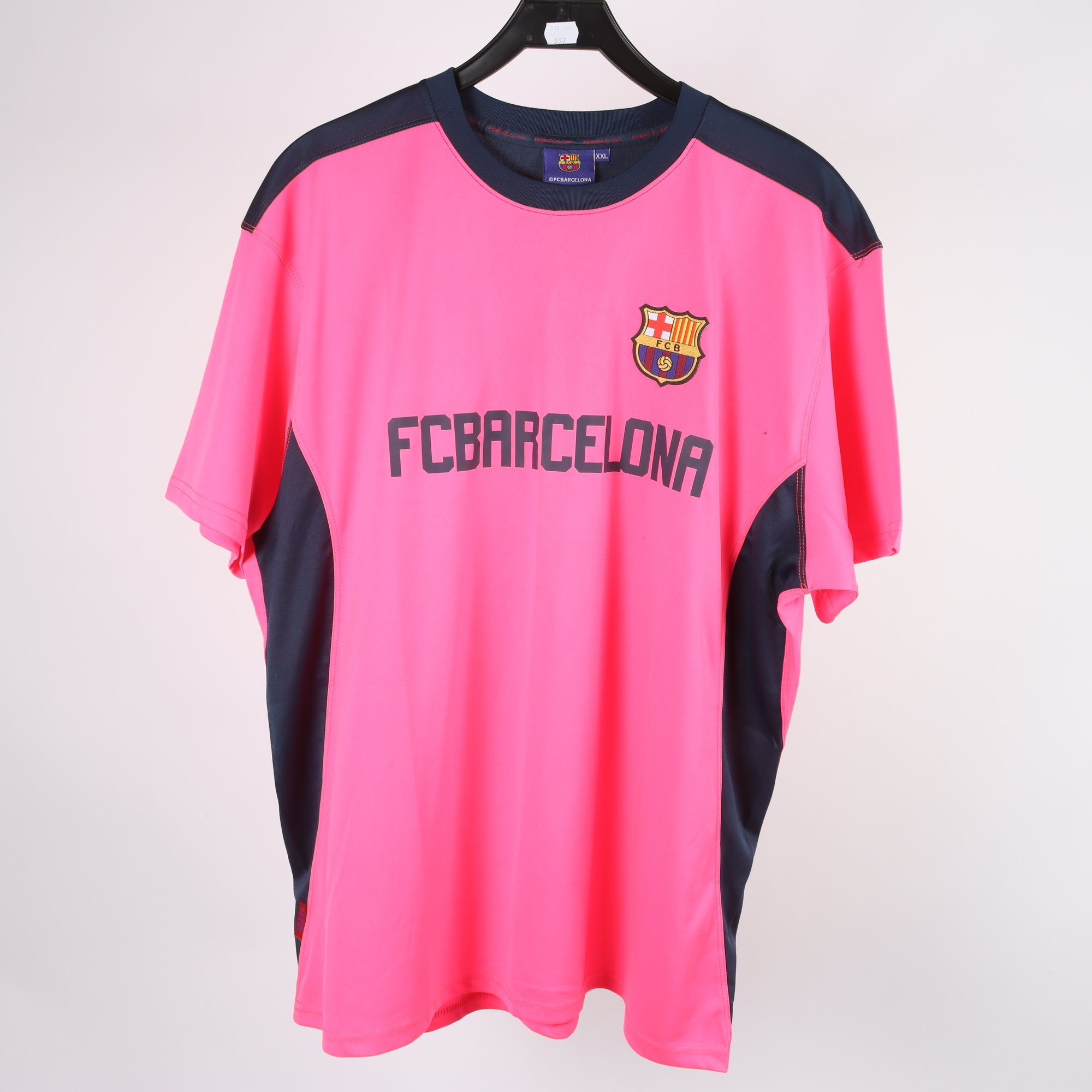 Fotbollströja, FCB, Barcelona, rosa, blå, stl. XXL.