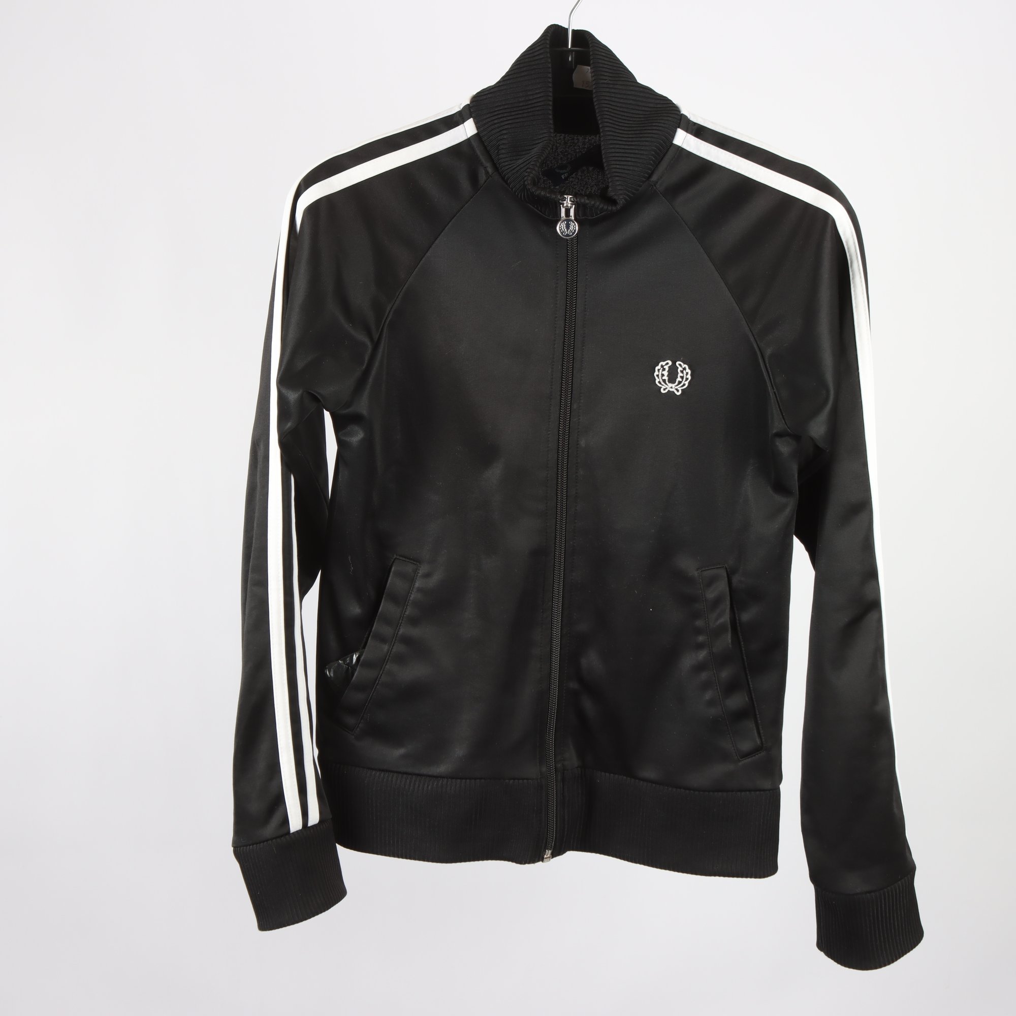 Sportjacka, Fred Perry, svart, vit, stl. 36