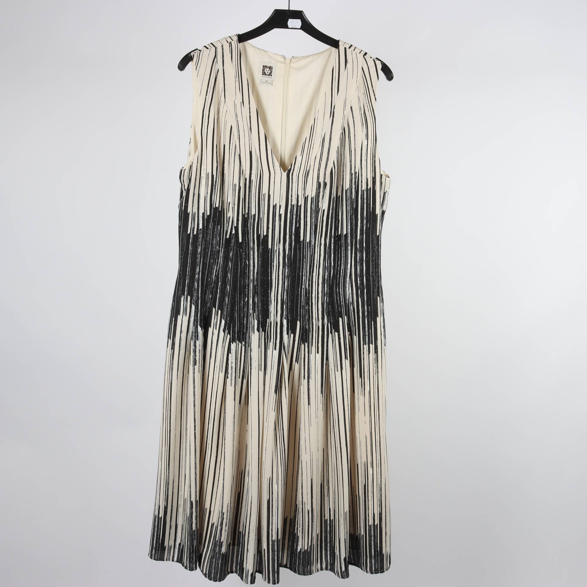 Klänning, Anne Klein, beige, svart, stl. ca. S/M.