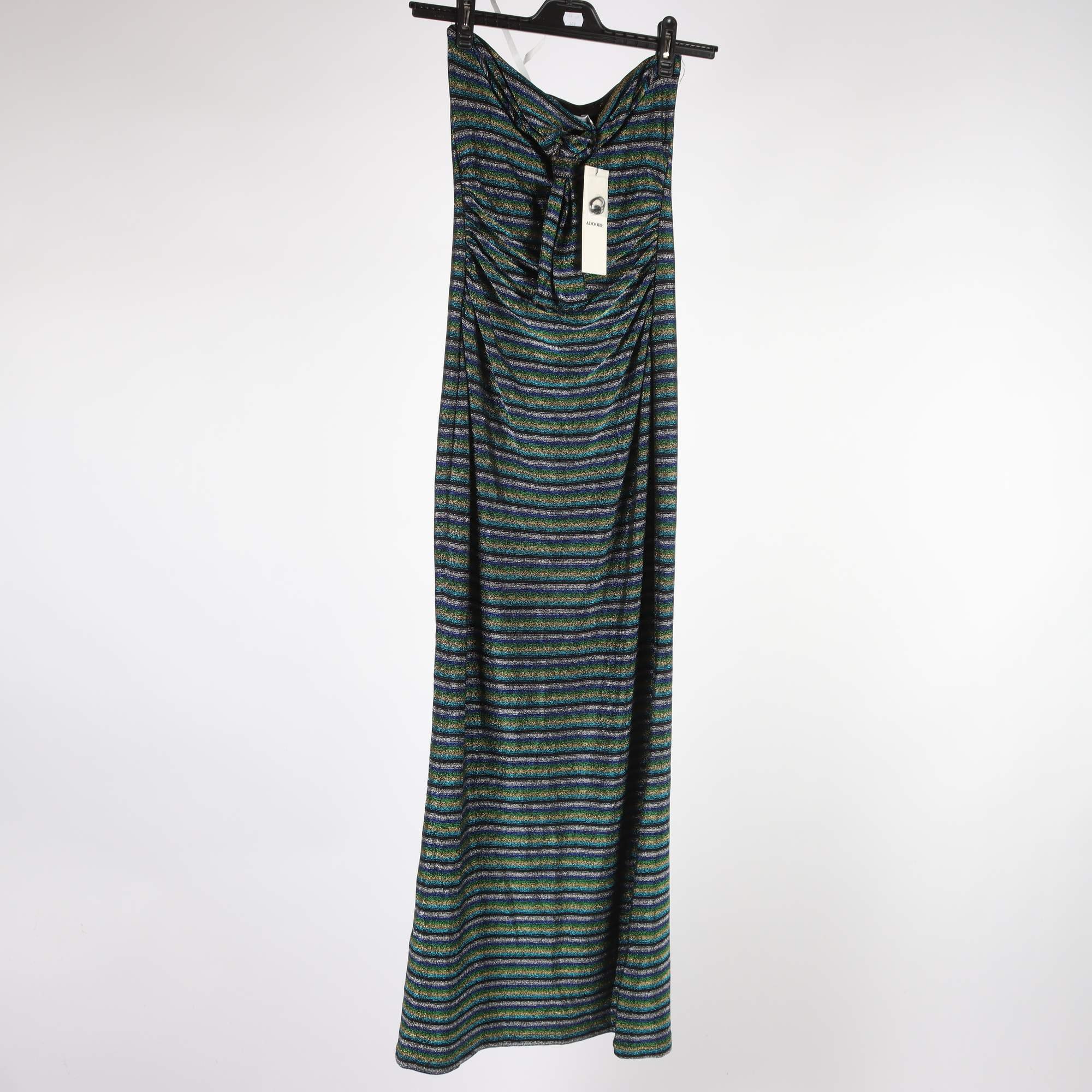 Klänning, Adoore, grön, blå, glittrig, stl. 38.