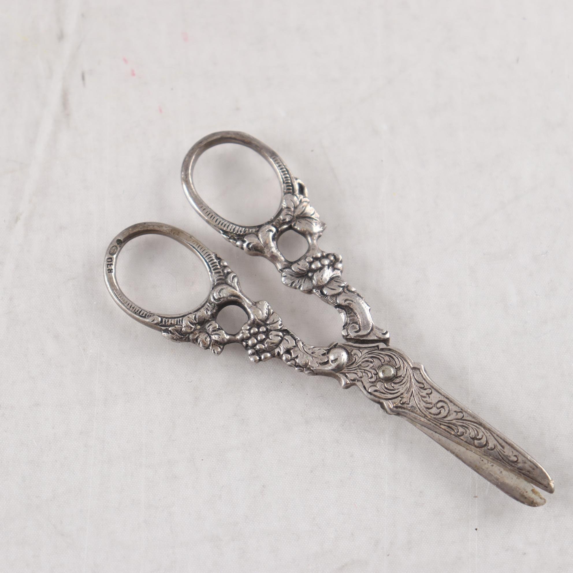 Druvsax, silver, 830, kontrollstämpel