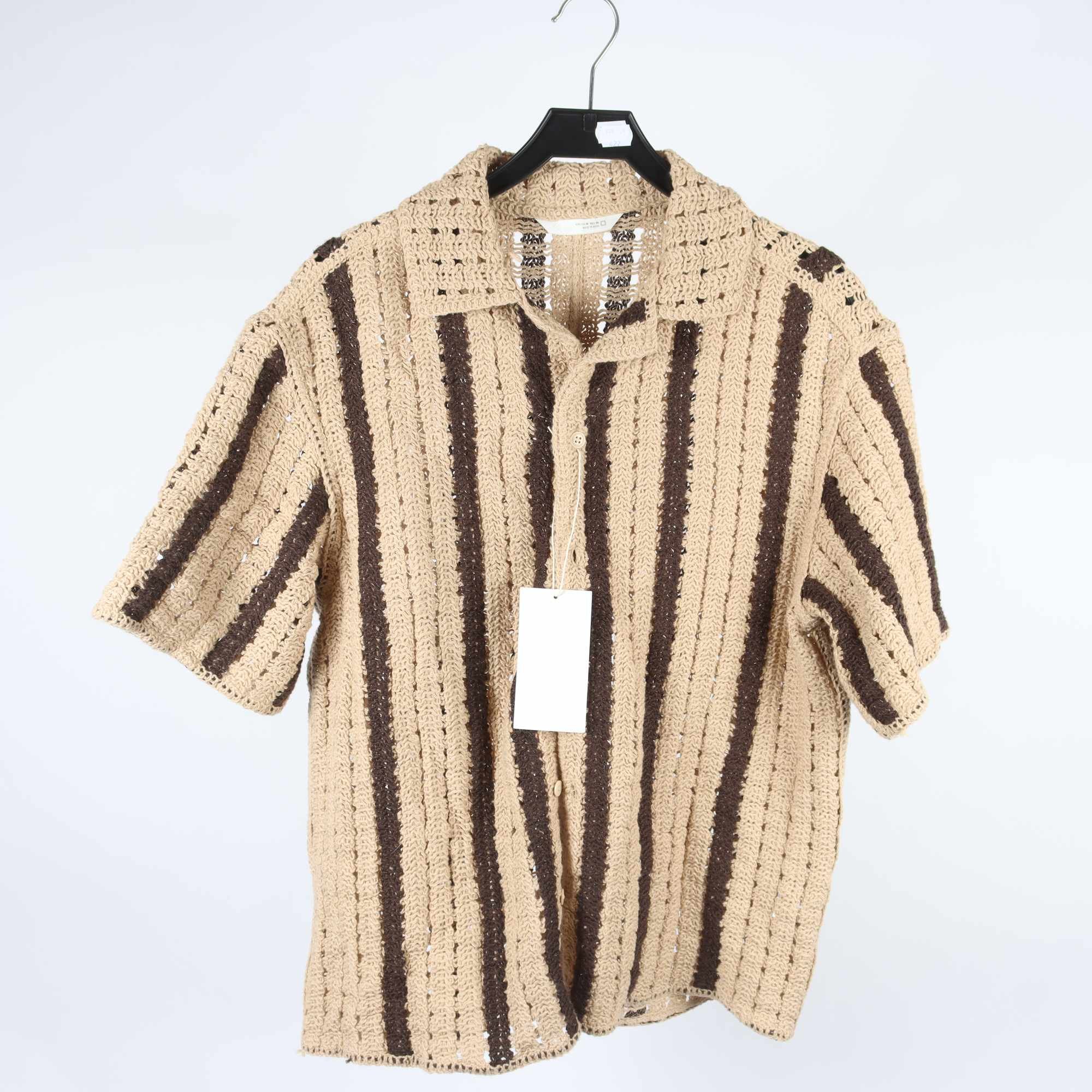 Tröja, Zara, brun, beige, virkad, stl. M.