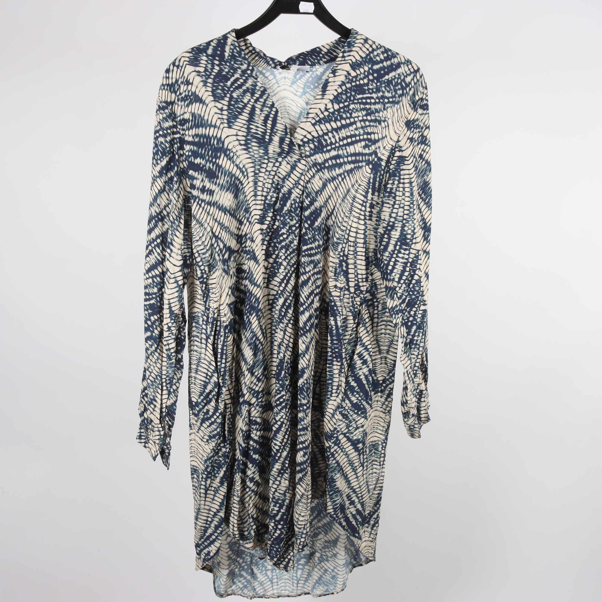 Klänning, Sorbet, vit, blå, stl. XL.