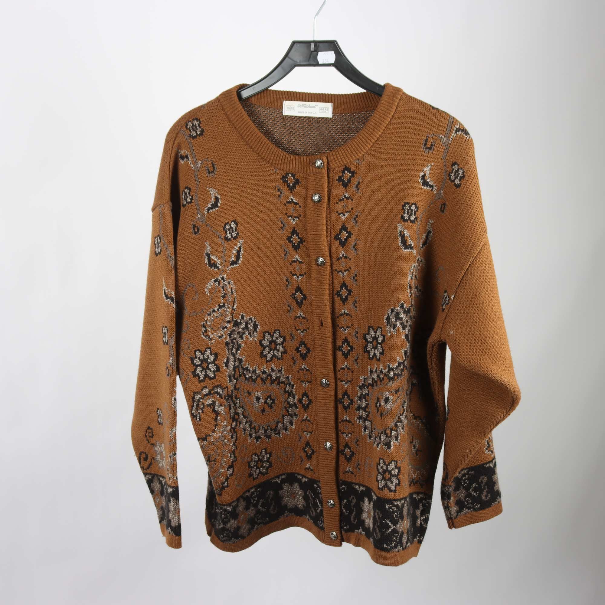 Kofta, St Michael, brun, mönstrad, stl. 44/48