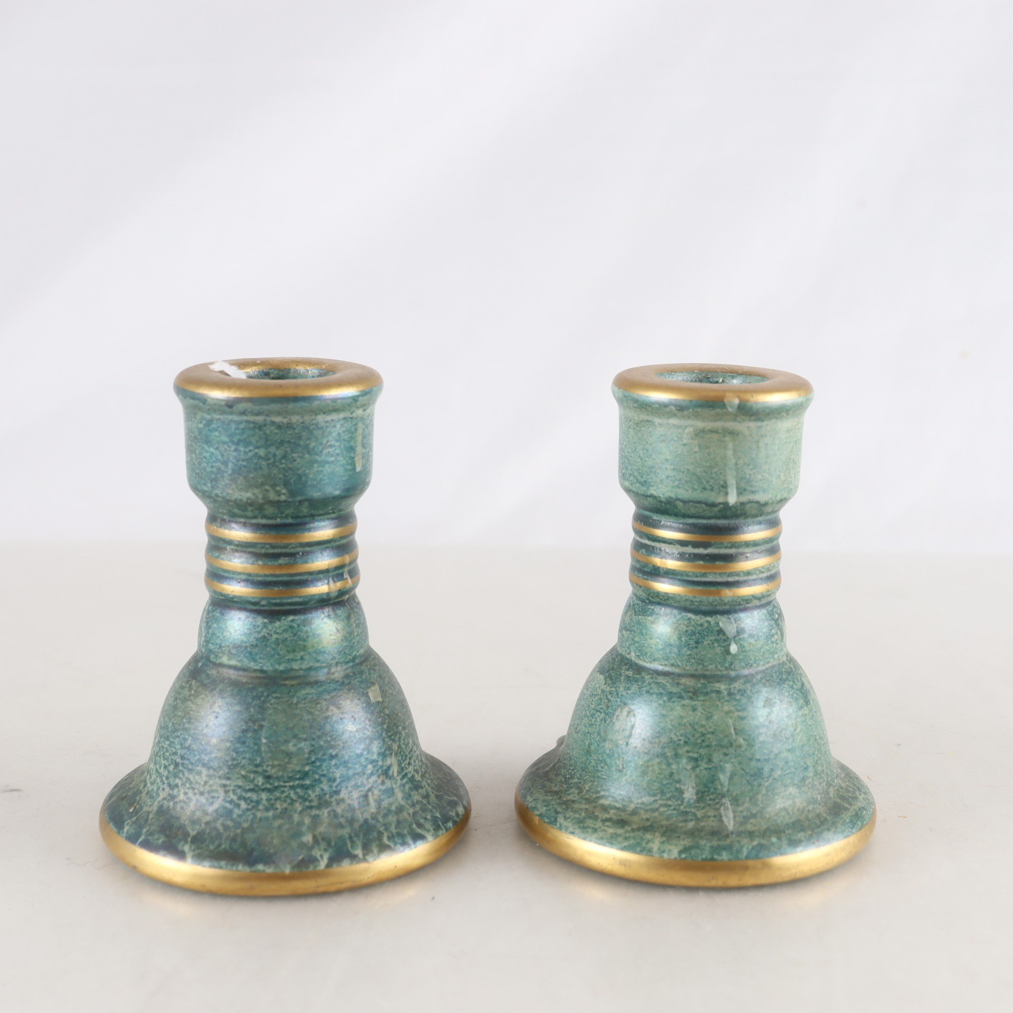 Paret ljusstakar, Josef Ekberg, Gustavsberg, 1920-/30-tal