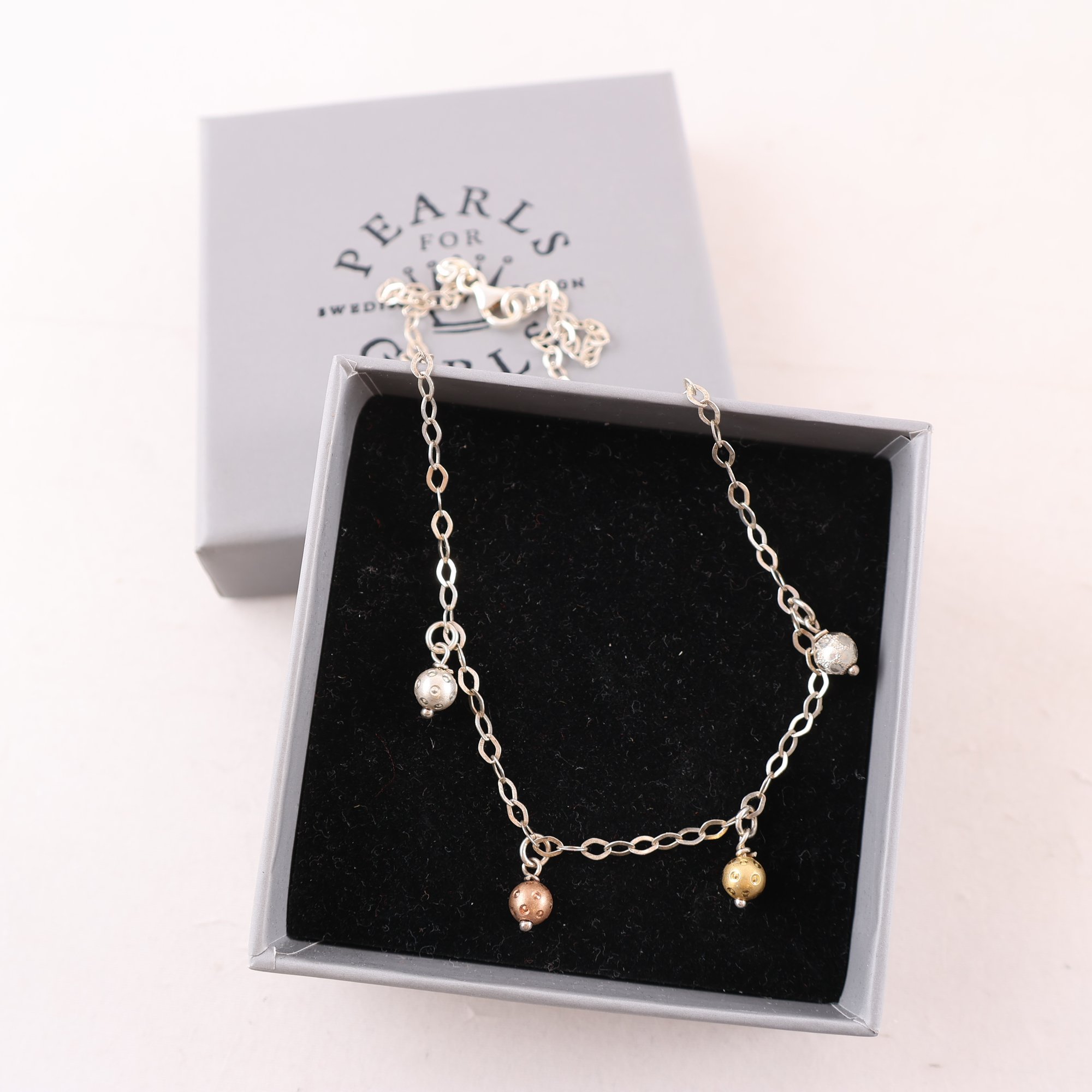 Halsband, silver 925, kulor, vikt: 5.3g