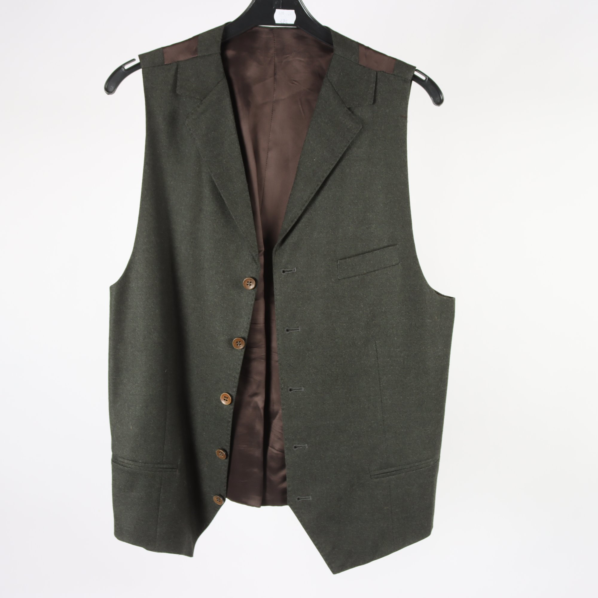 Väst, Cavaliere, grå/grön, ull, stl. 50.