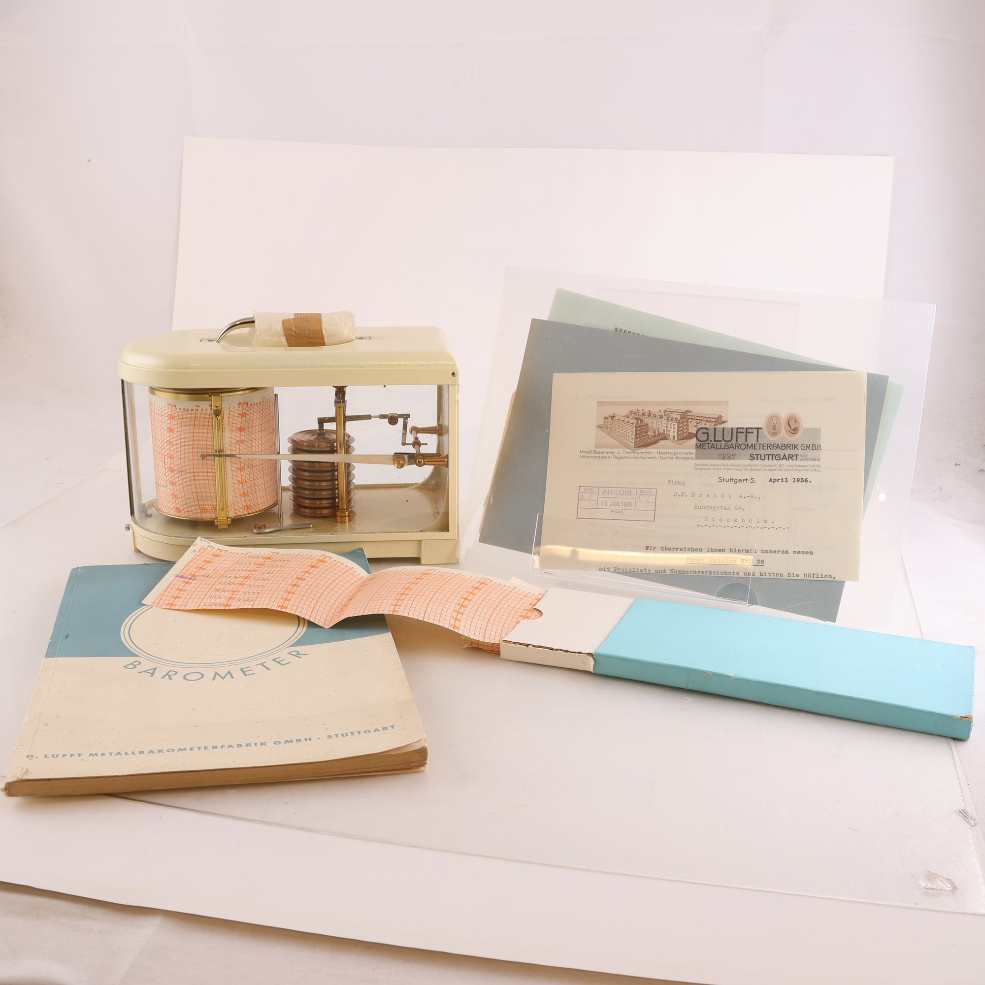 Barograf, G. Lufft, Tyskland, industrihistoria.