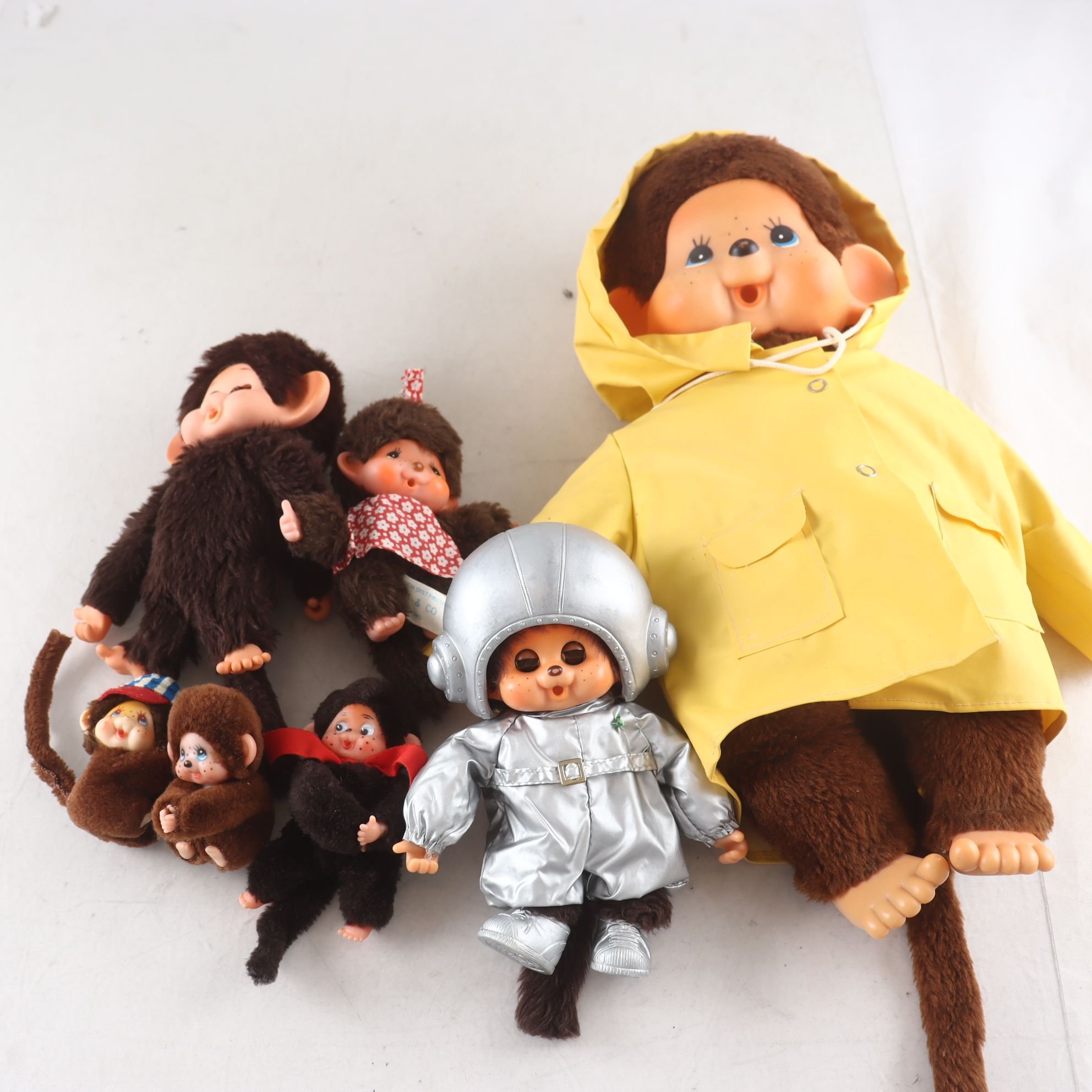 Mjukisdjur, Monchhichi, blandat, retro.