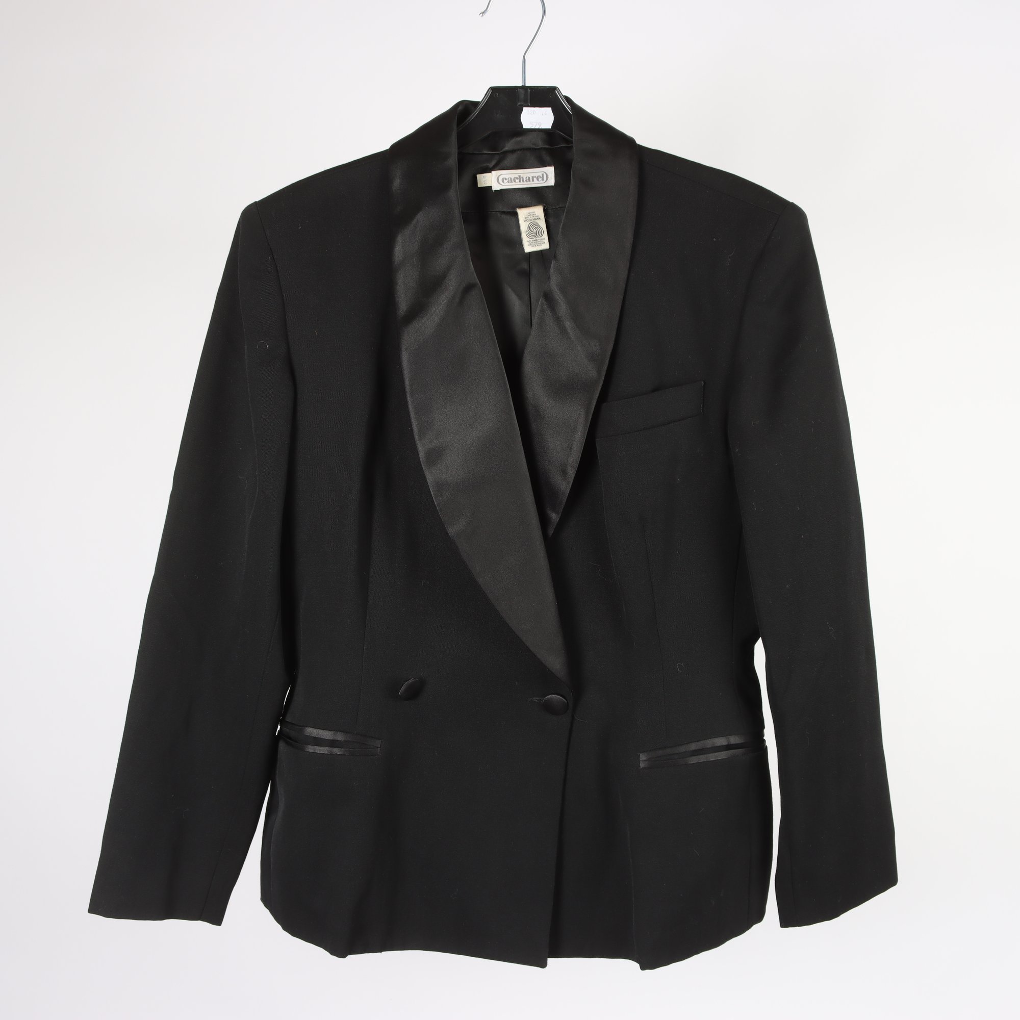 Kavaj, Cacharel, svart, ull, stl. 40.