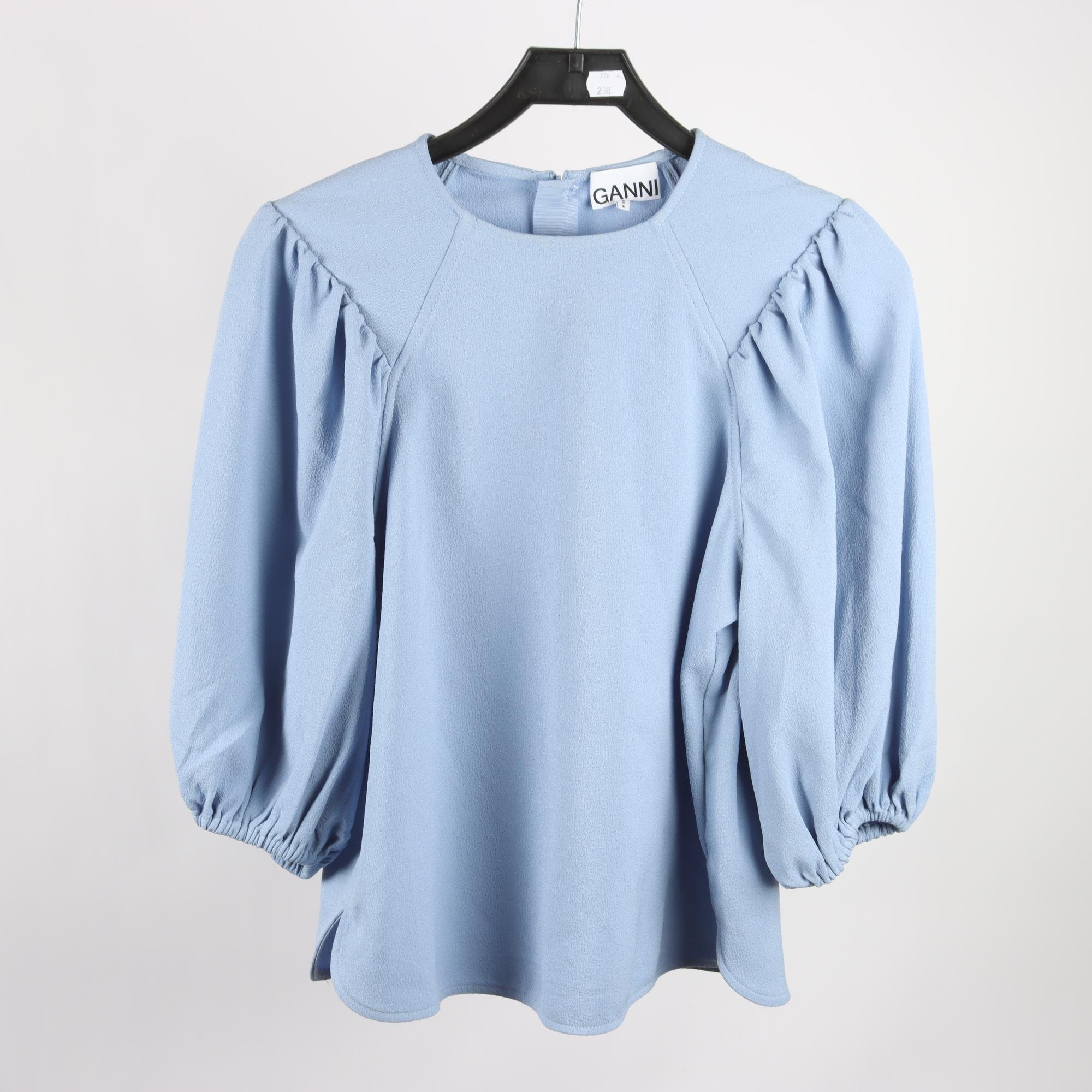 Blus/tröja, Ganni, blå, stl. 36