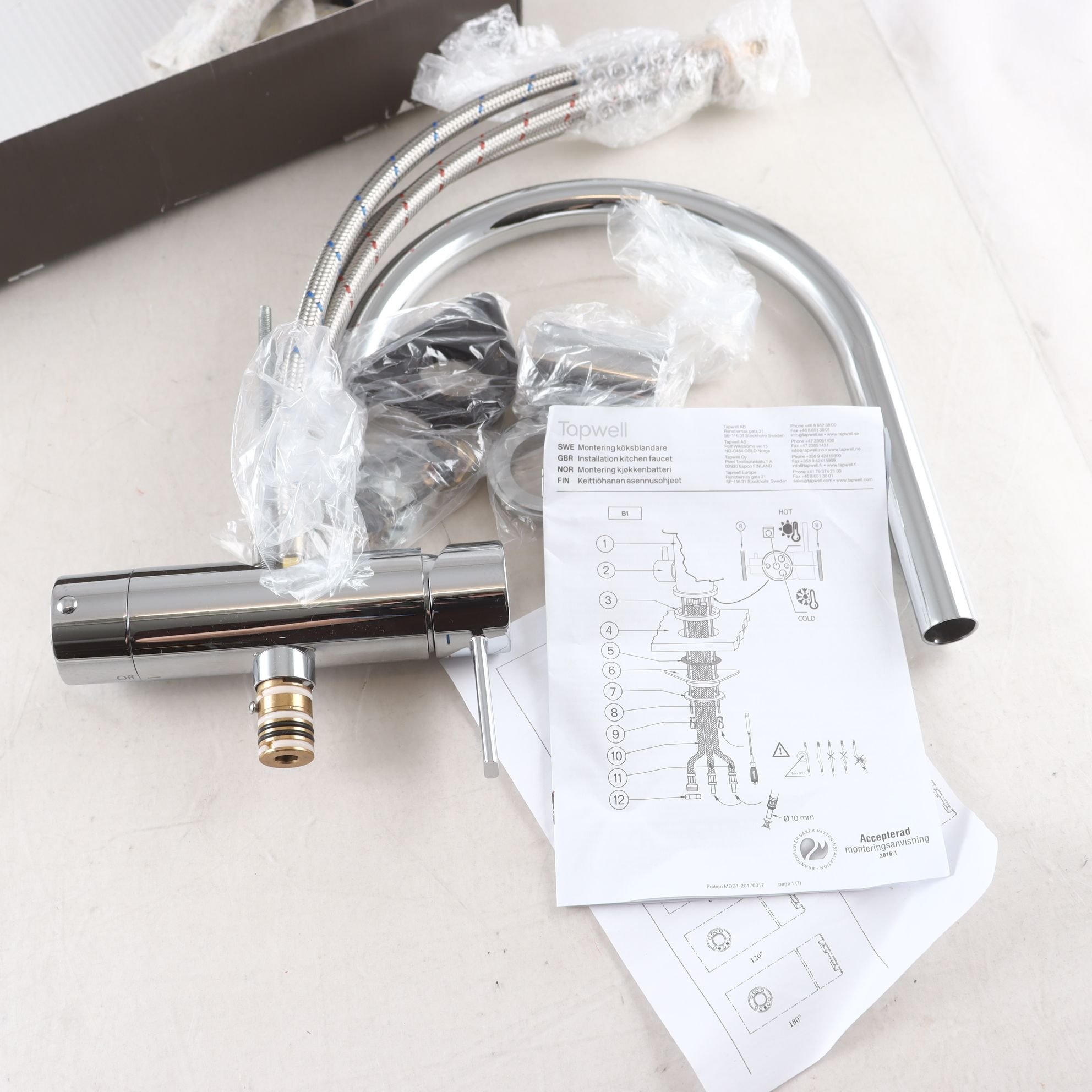 Köksblandare, Tapwell, RT184-160 crome.