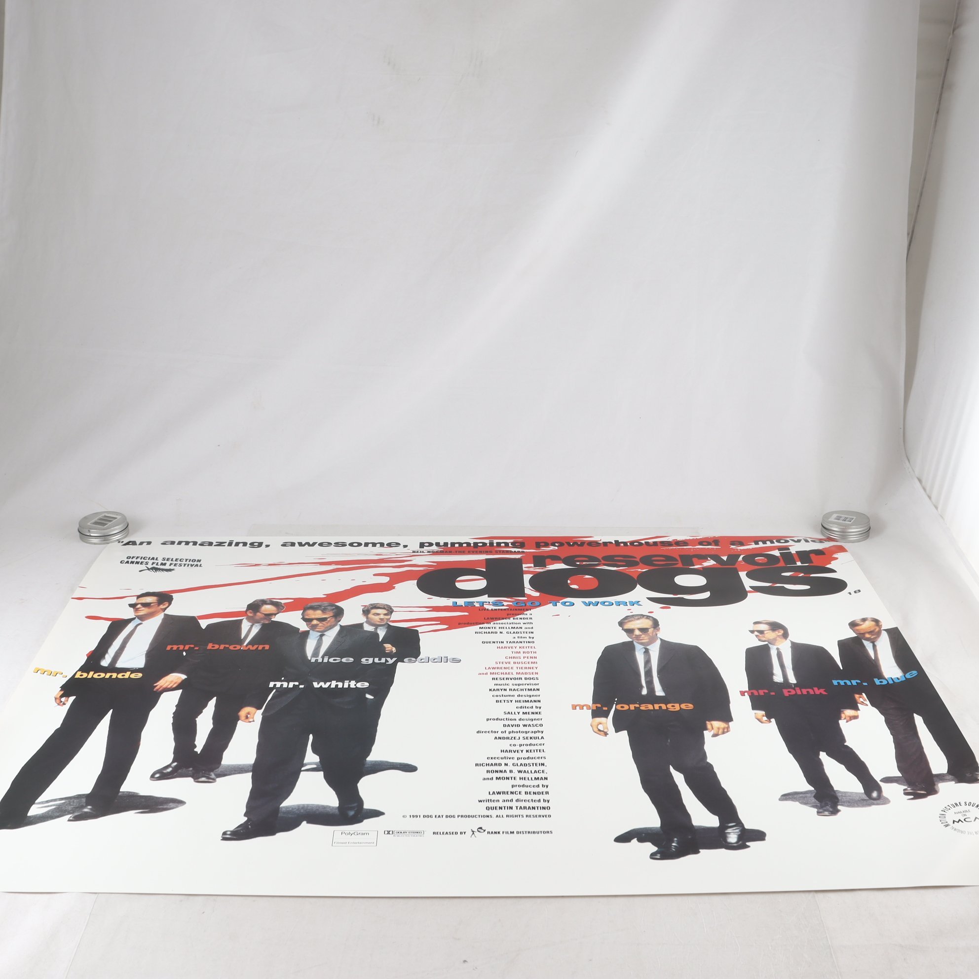 Filmaffisch, Reservoir dogs, 1991. Samfraktas ej