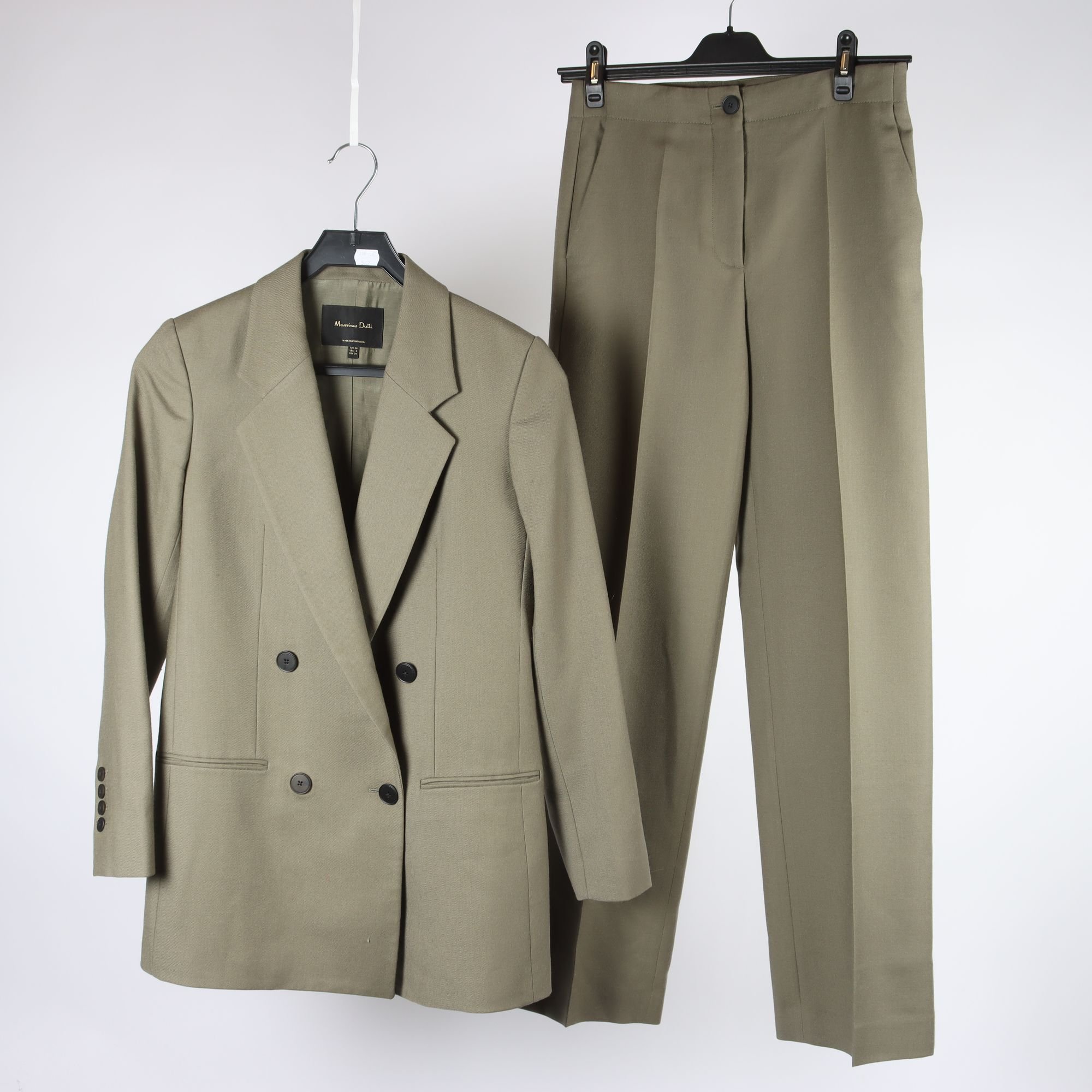 Kostym, Massimo Dutti, grön, stl. 34/36.