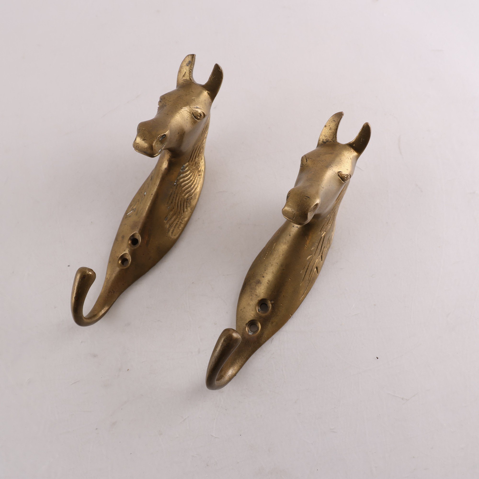 Hängare, mässing, häst, 2 st