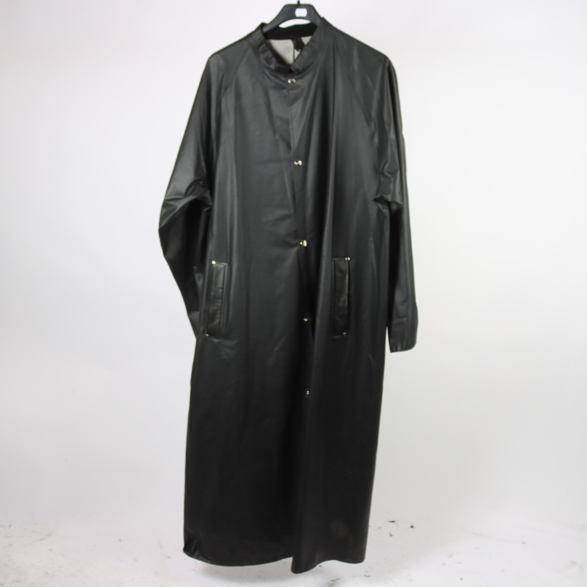 Regnkappa, Grundéns, svart, stl. ca. XL.