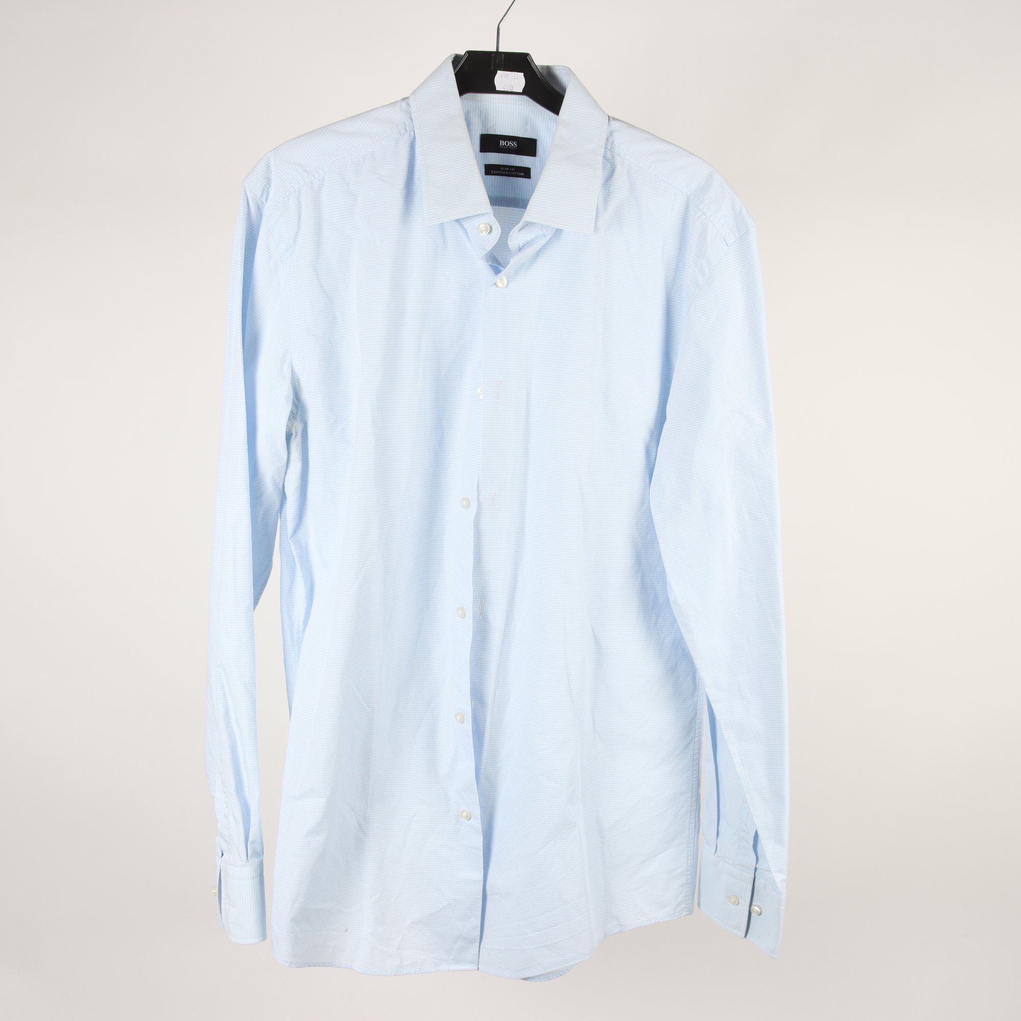 Skjorta, Hugo Boss, vit, blå, slim fit, stl. 41.