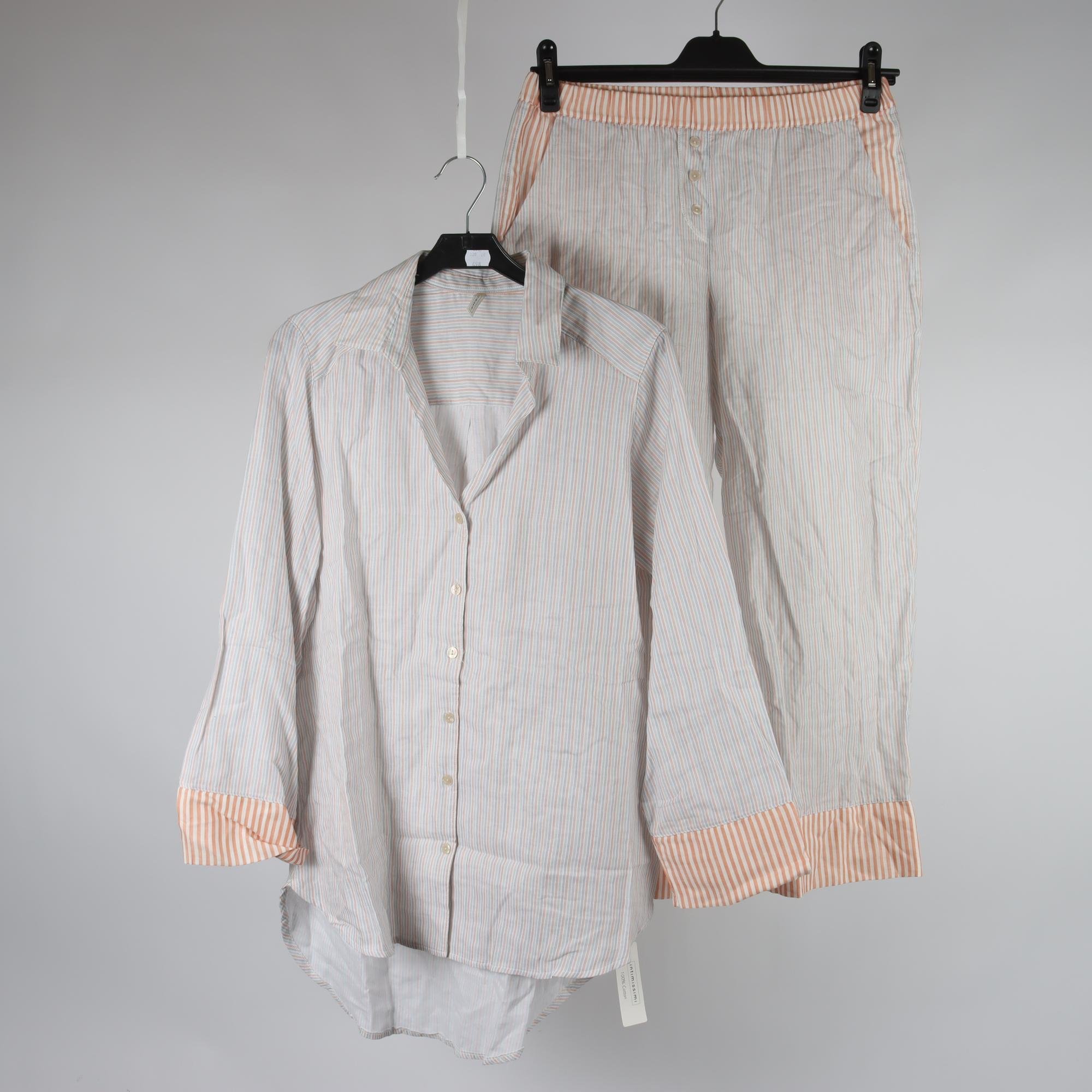 Pyamas, Intimissimi, randig, beige, grå, stl. S.