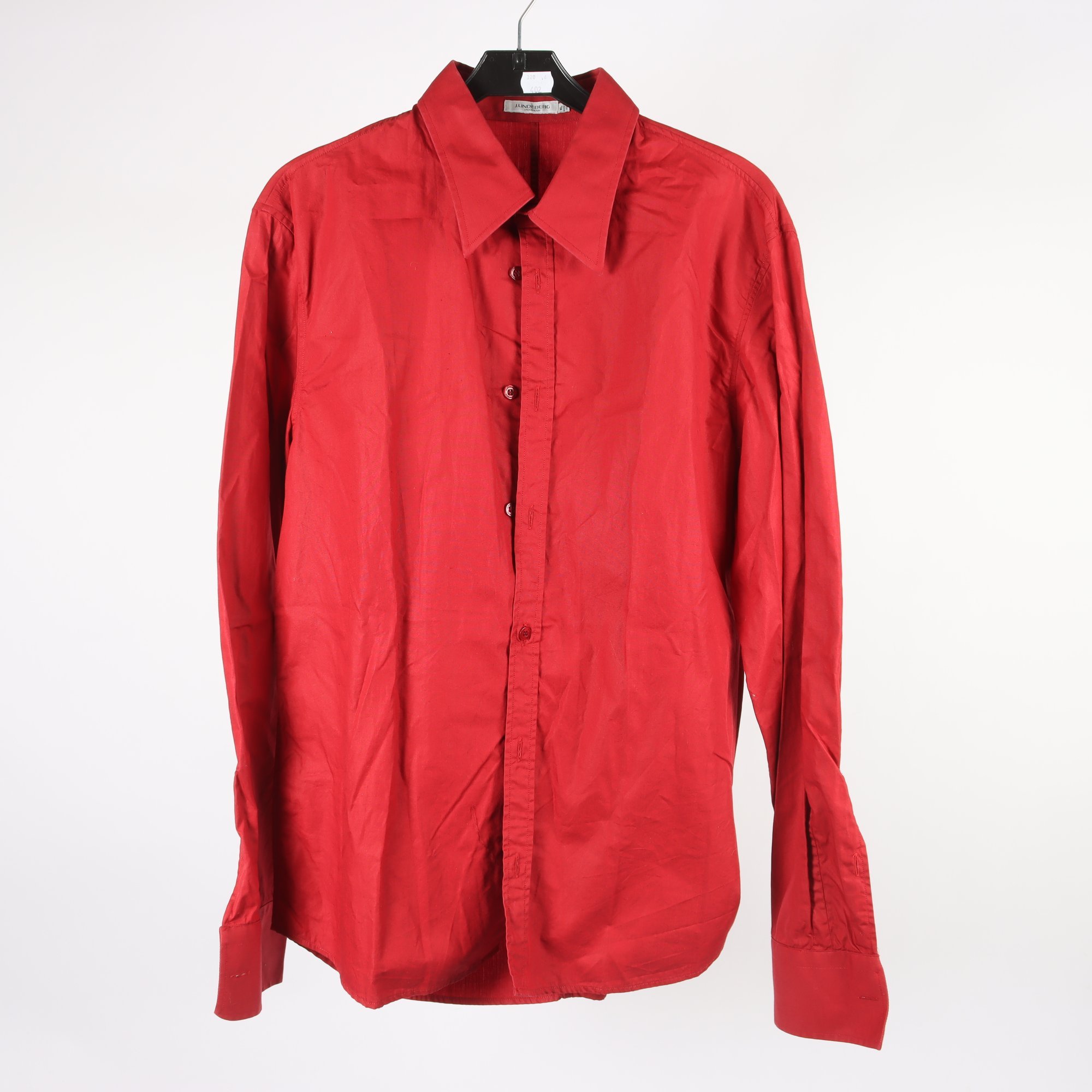 Skjorta, J.Lindeberg, vinröd, stl. XL.