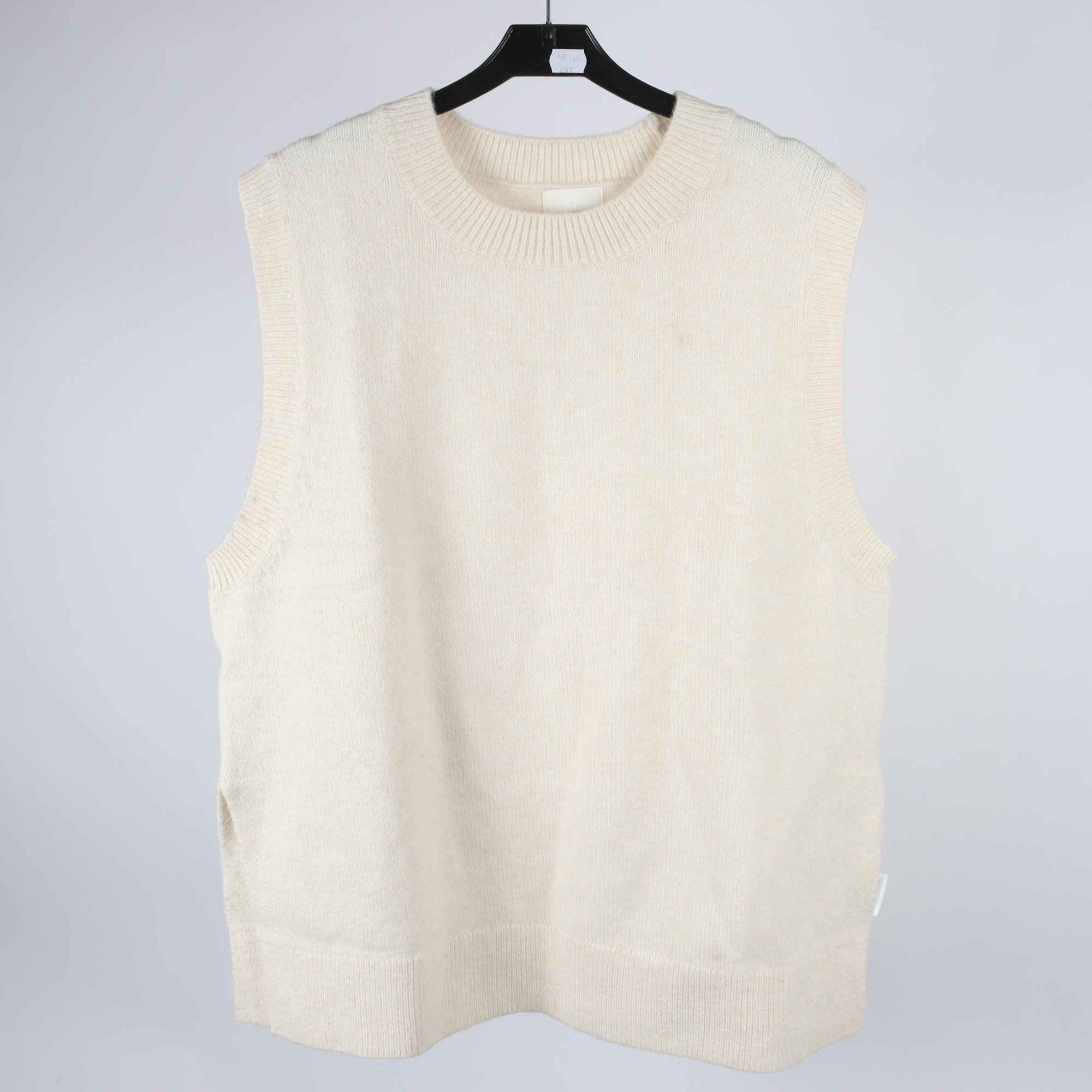 Väst, H&M, beige, ullmix, oversize, stl. S.