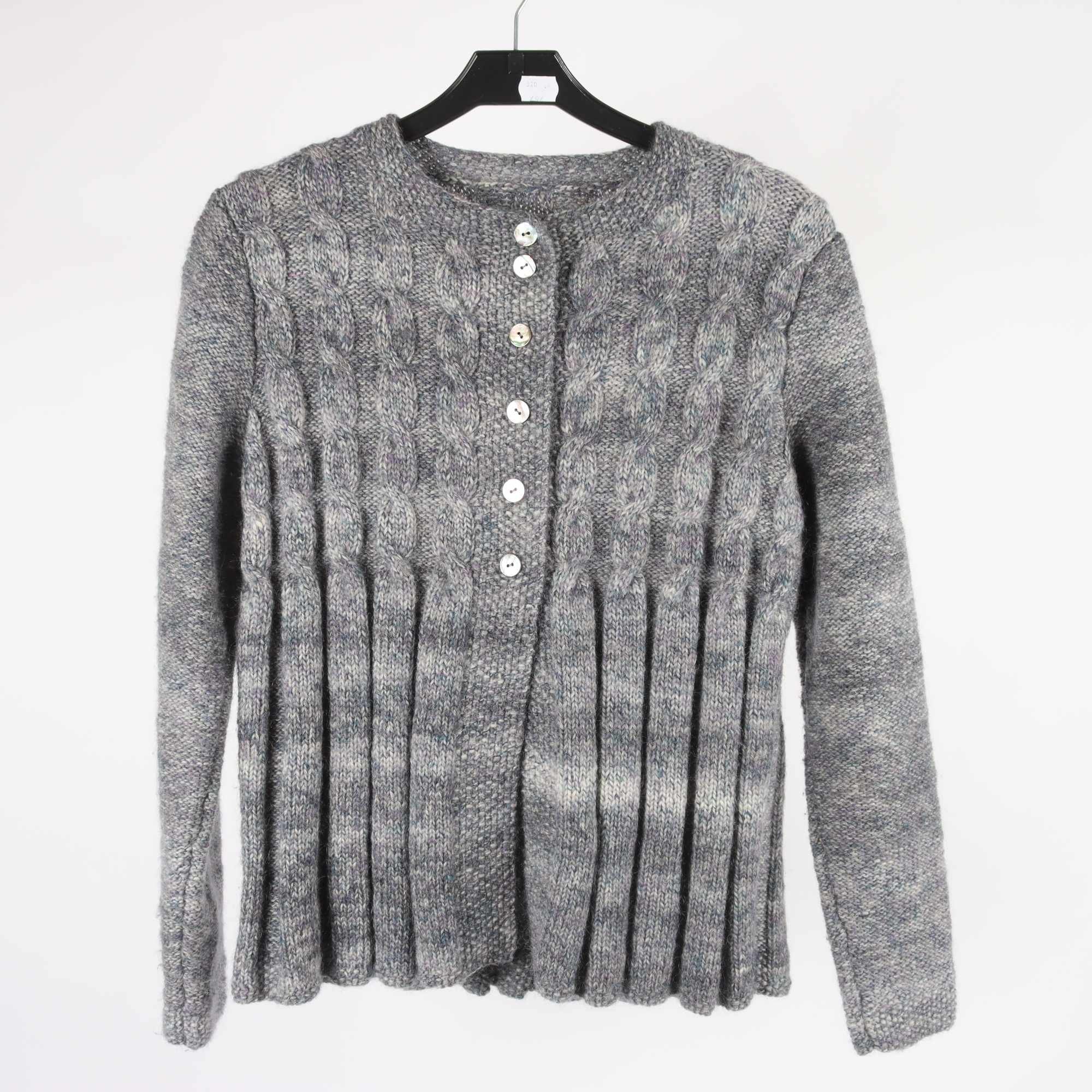 Tröja, Okänd, lila/grå, stl. ca. S.