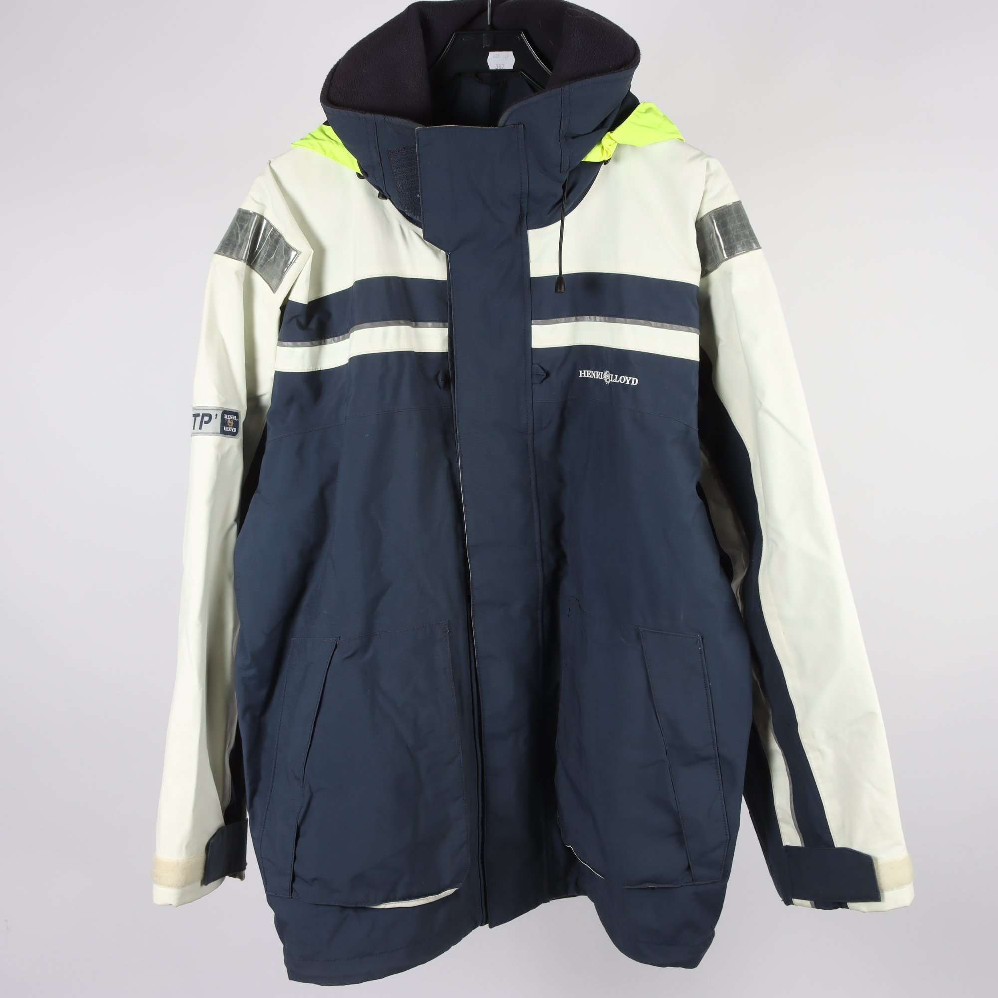 Seglarjacka, Henri Lloyd, vit, blå, stl. L.