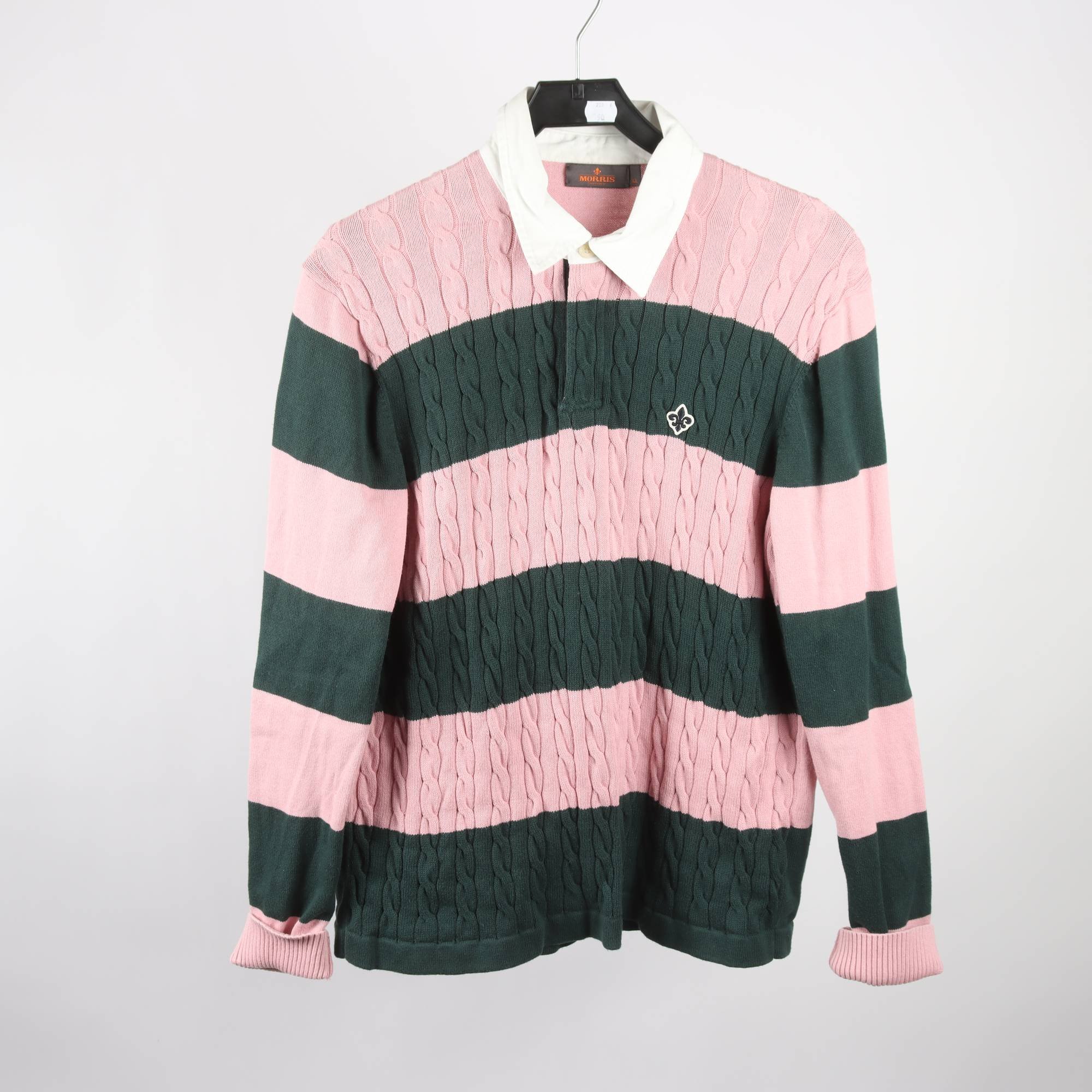 Tröja, Morris, grön, rosa, stl. XL