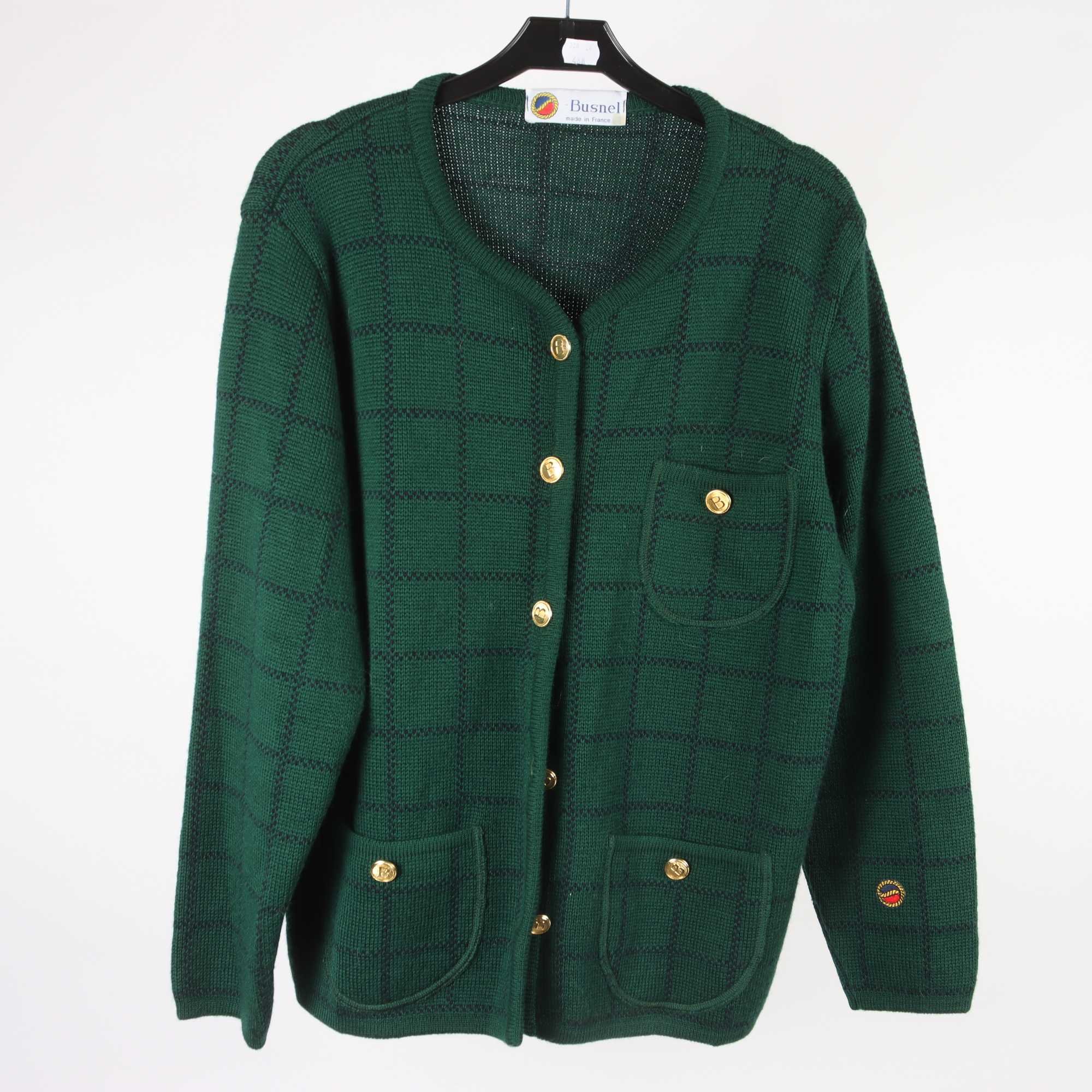 Kofta, Busnel, grön, ull, stl. ca. M.