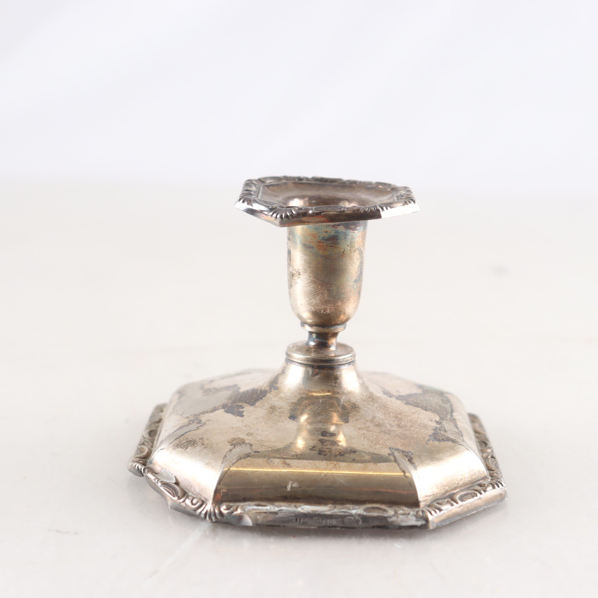 Ljusstake, silver 830, Norge, 803B, svensk importstämpel