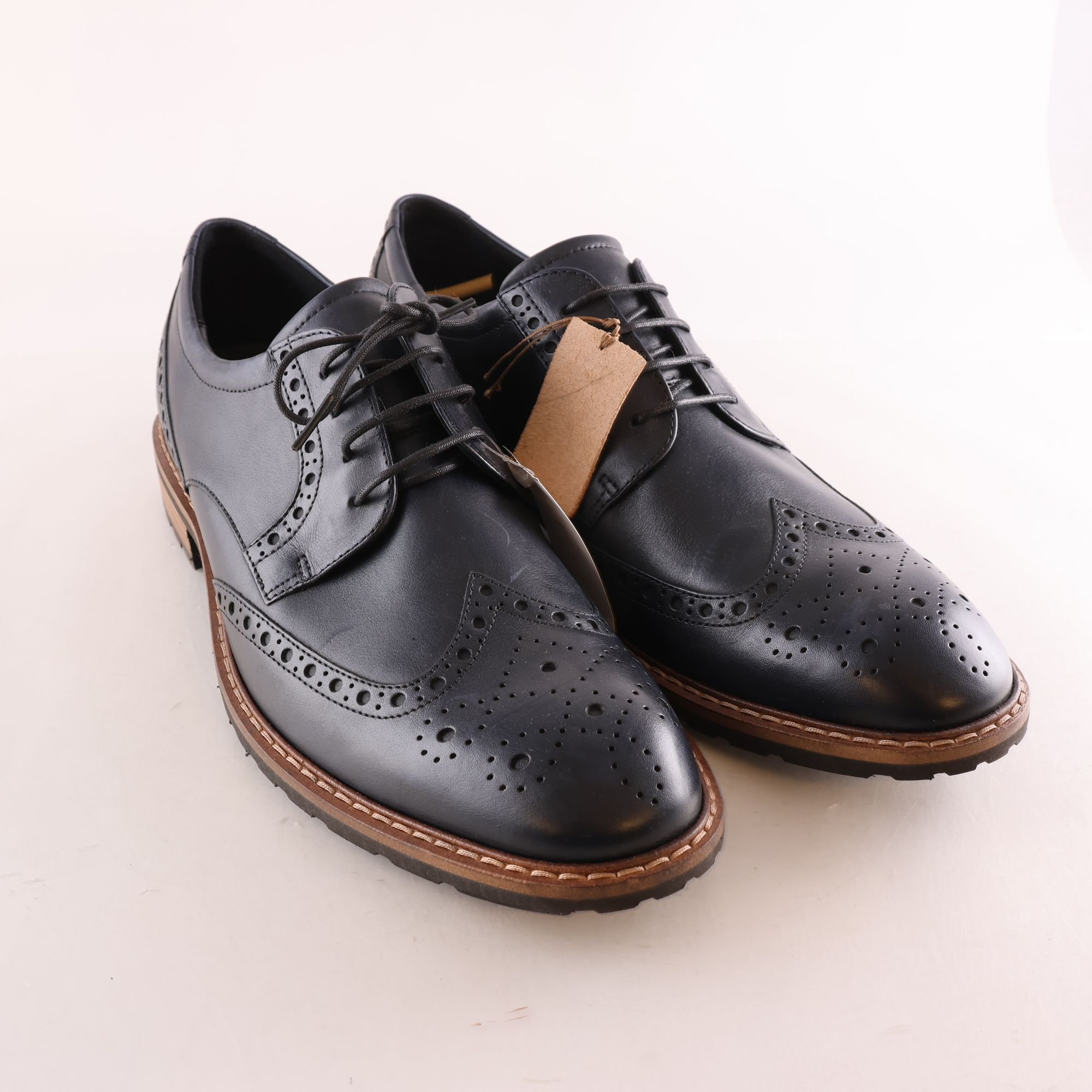 Knytskor, Ecco, blåsvart, stl. 47