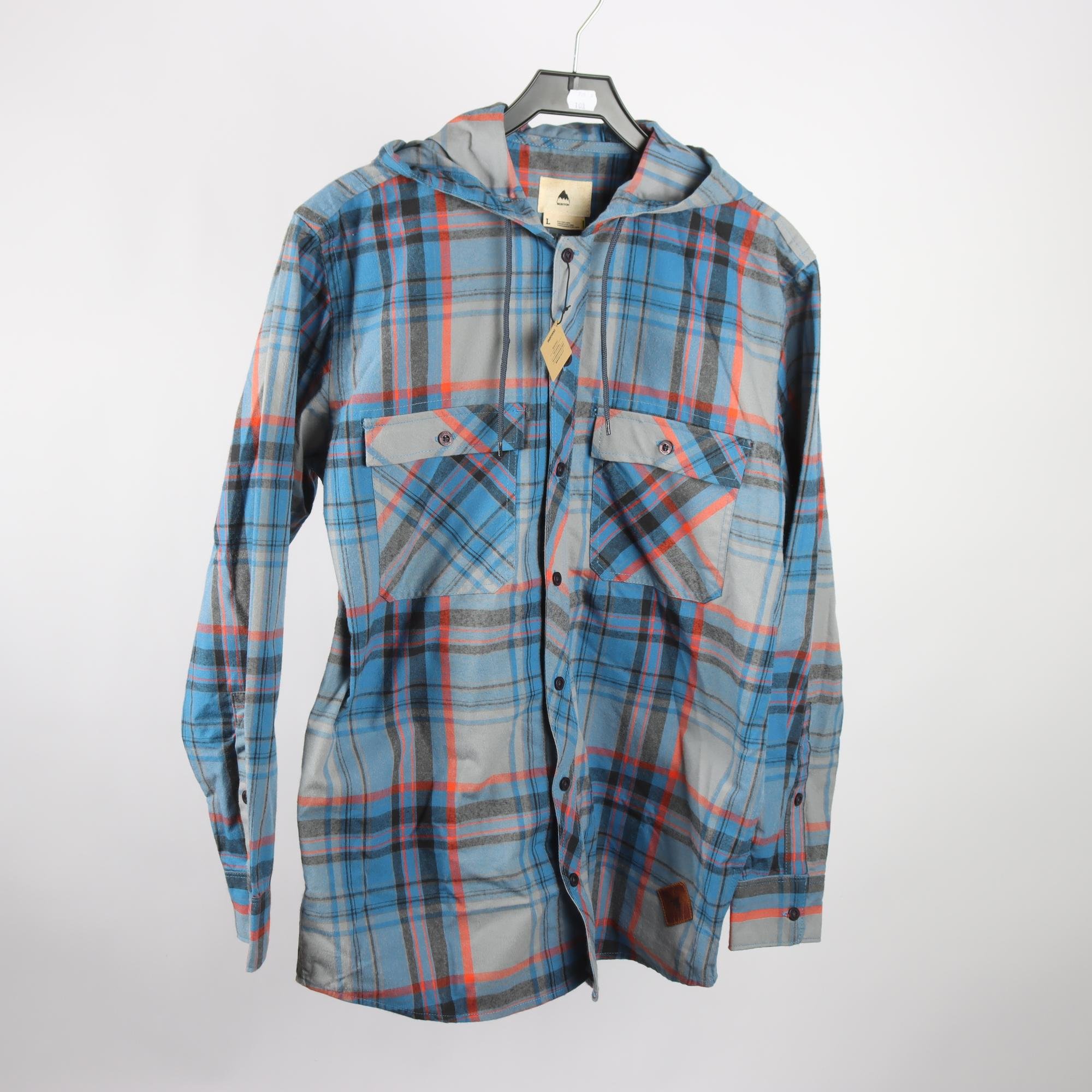 Skjorta, Burton, blå, grå, röd, stl. L