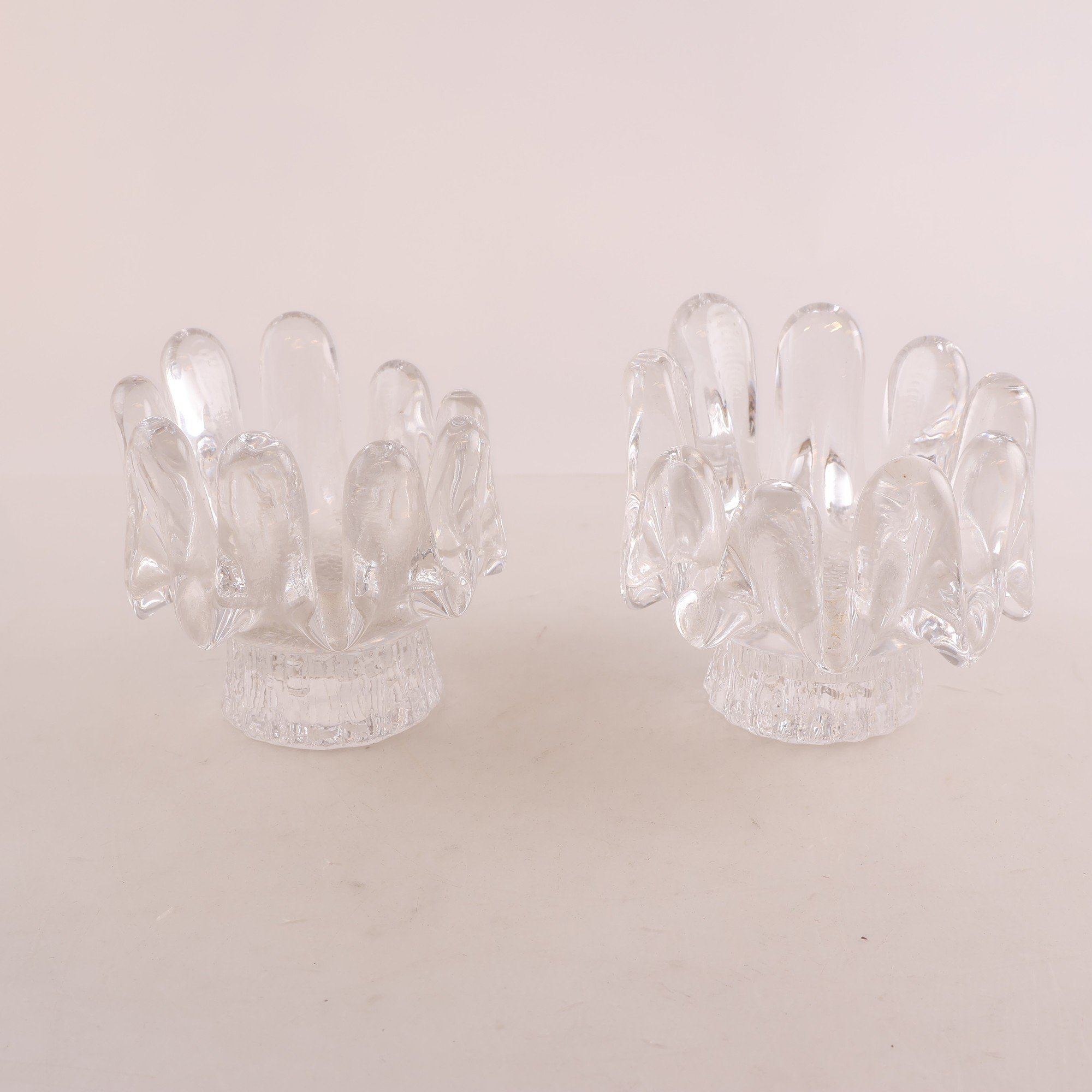 Ljuslykta, Kosta boda, Sunflower, Göran Wärff, 2 st.